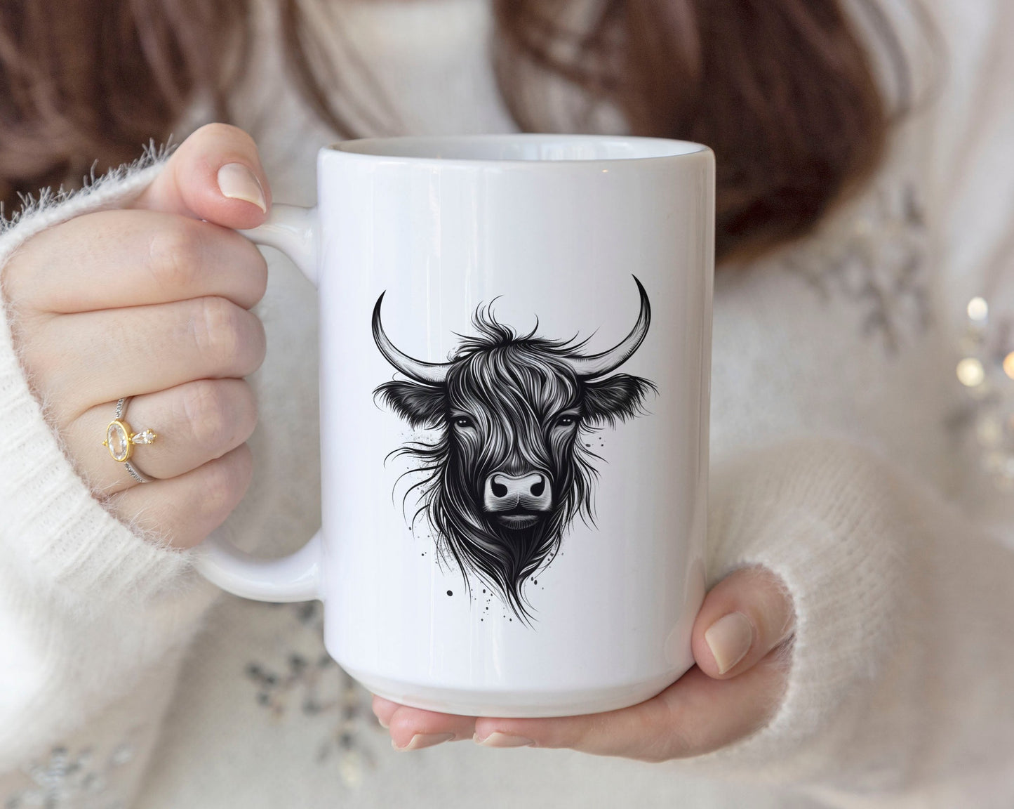 Highland Cow Ceramic Coffee Mug