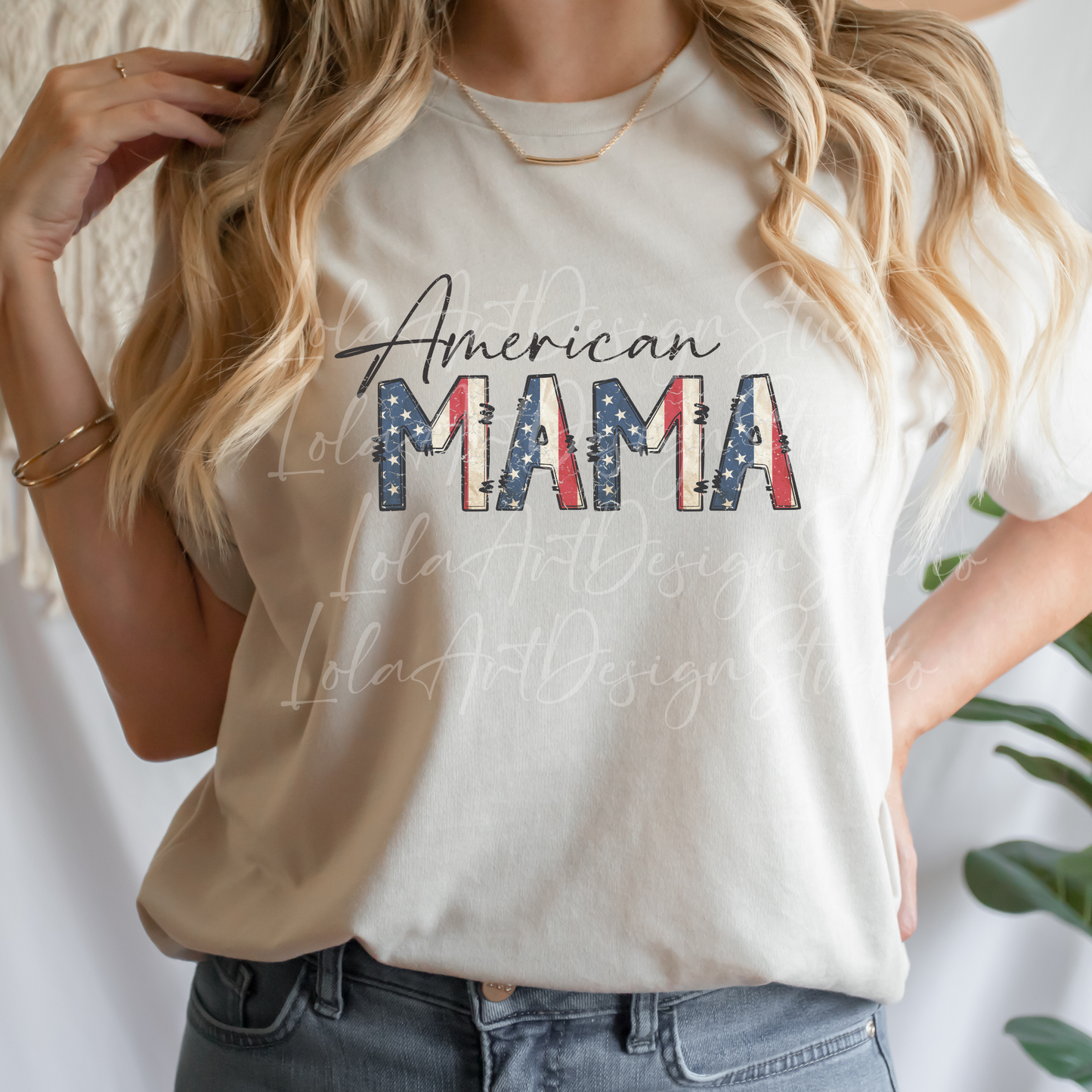 American Mama PNG Sublimation Design, 4th of July Png Patriotic Mama Mini Shirt Design Png