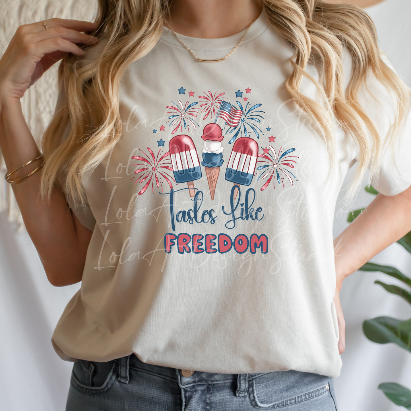 Tastes Like Freedom Popsicle USA PNG Sublimation, Patriotic USA Shirt Design Png