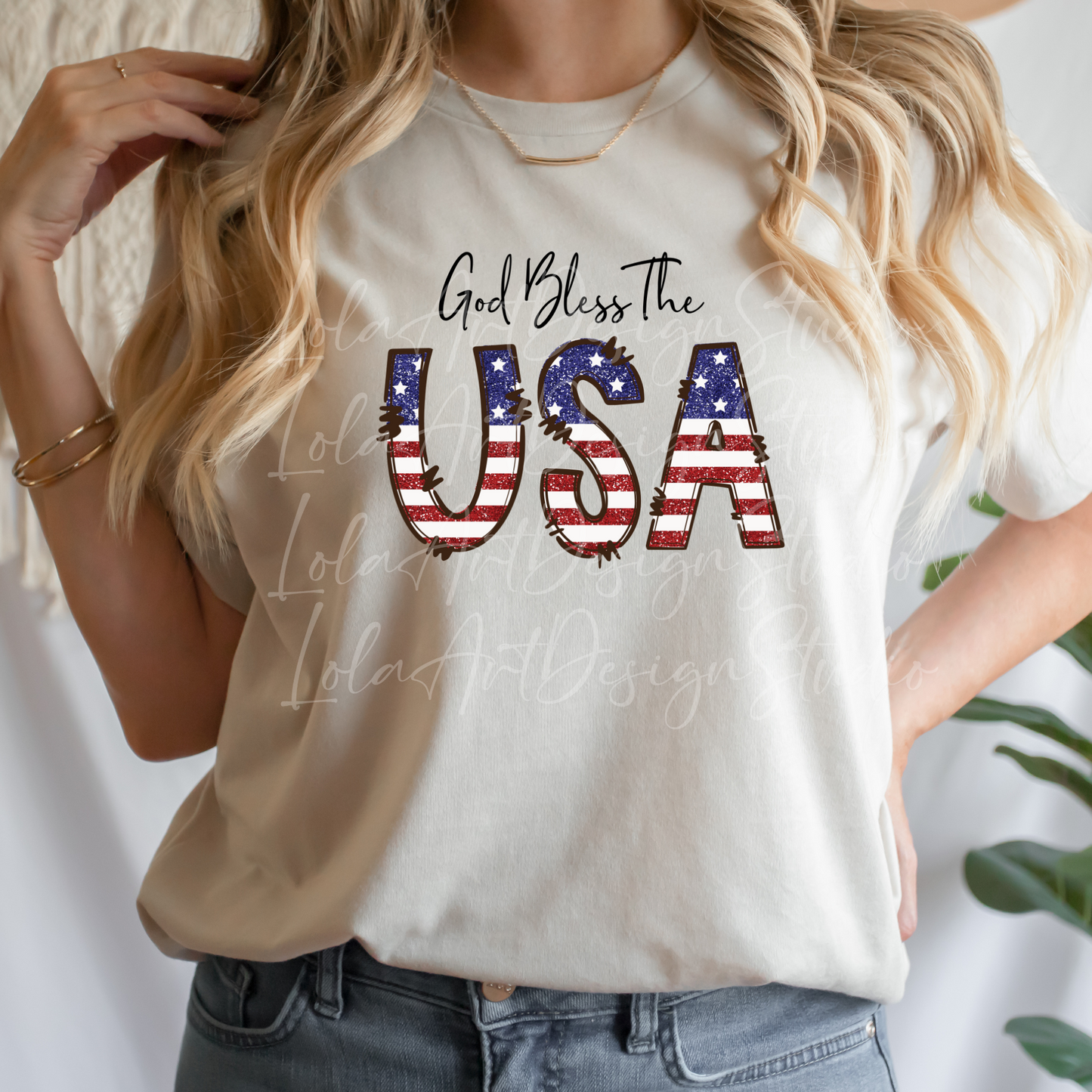 God Bless The USA PNG Sublimation, Patriotic USA Flag Shirt Design Png