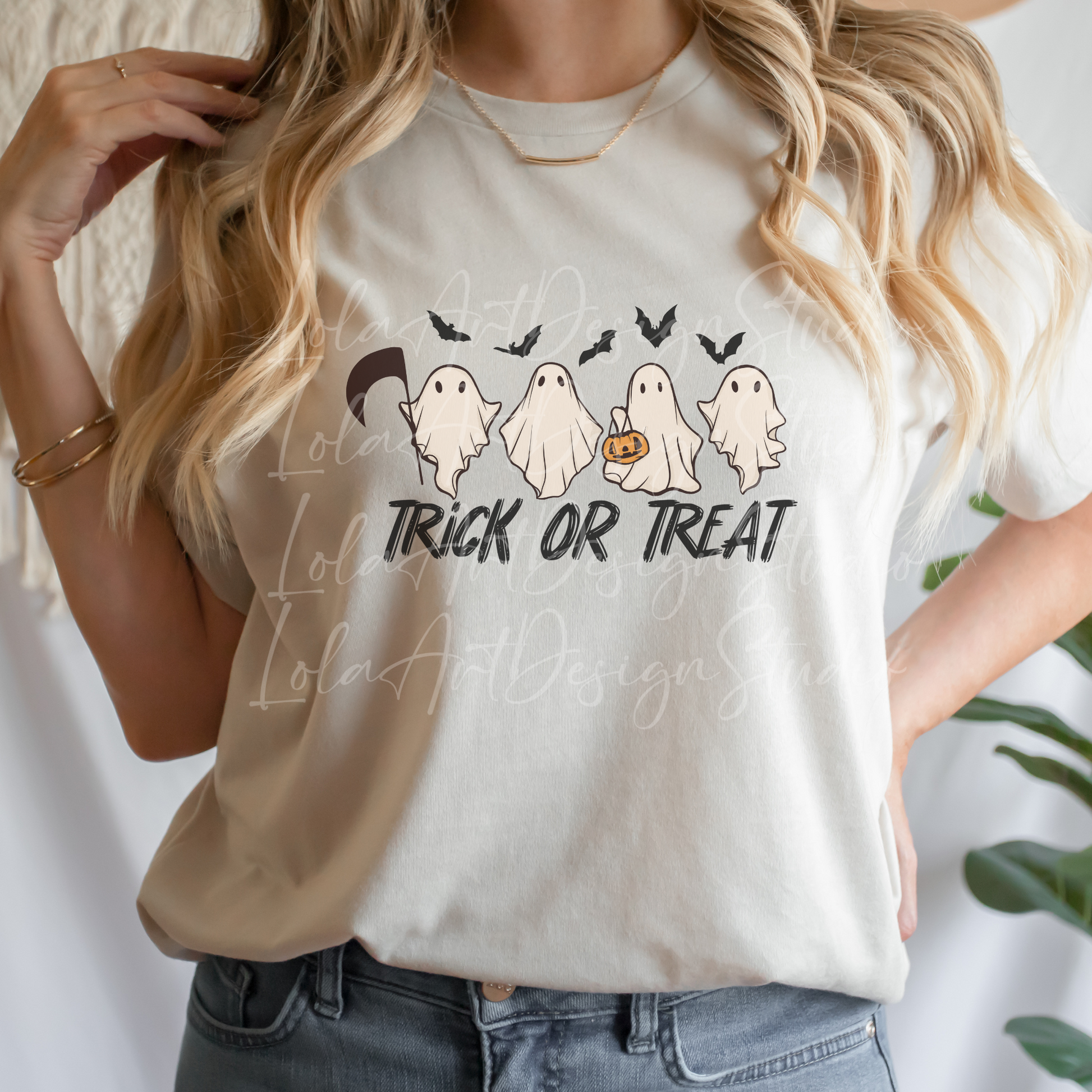 Trick Or Treat Png Sublimation Design, Funny Halloween Spooky Ghosts Sublimation Png, Instant Download