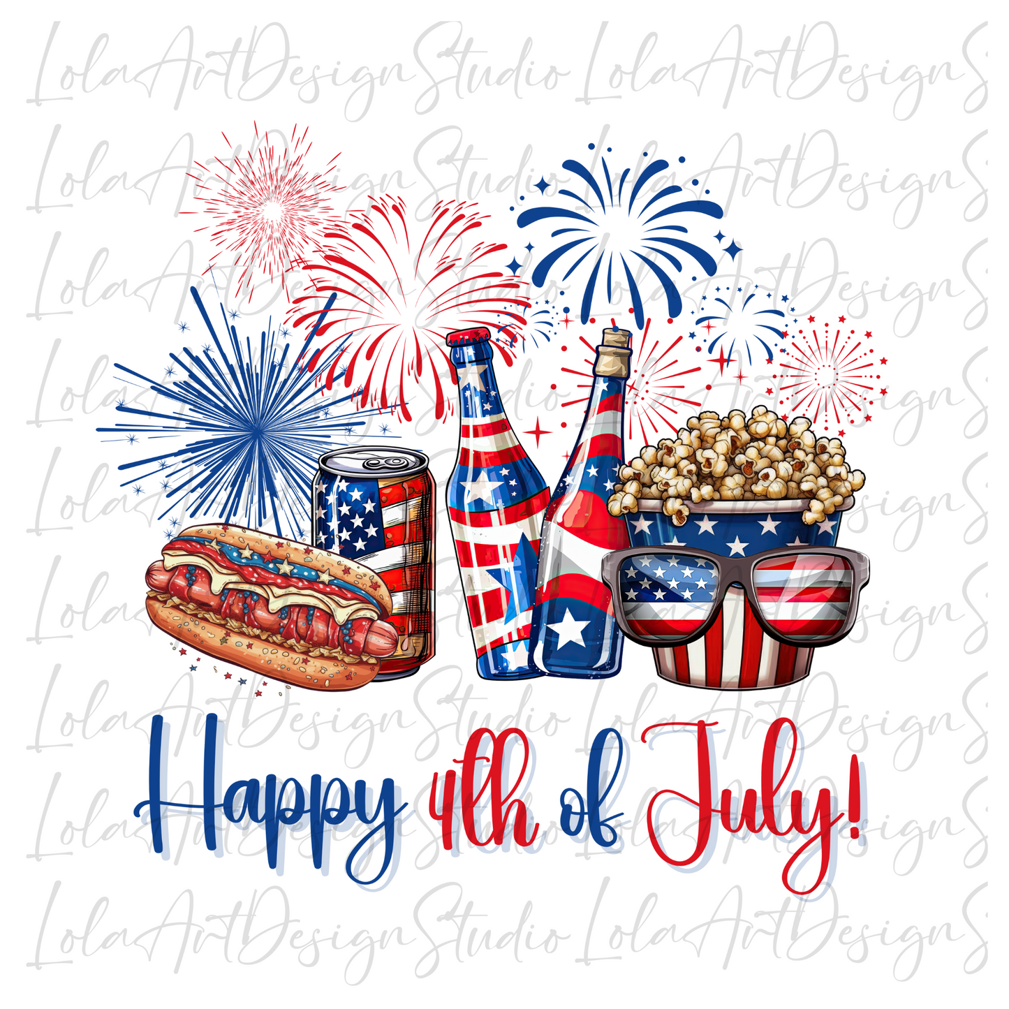 Happy 4th Of July PNG Sublimation, Patriotic Snacks USA Shirt Design Png