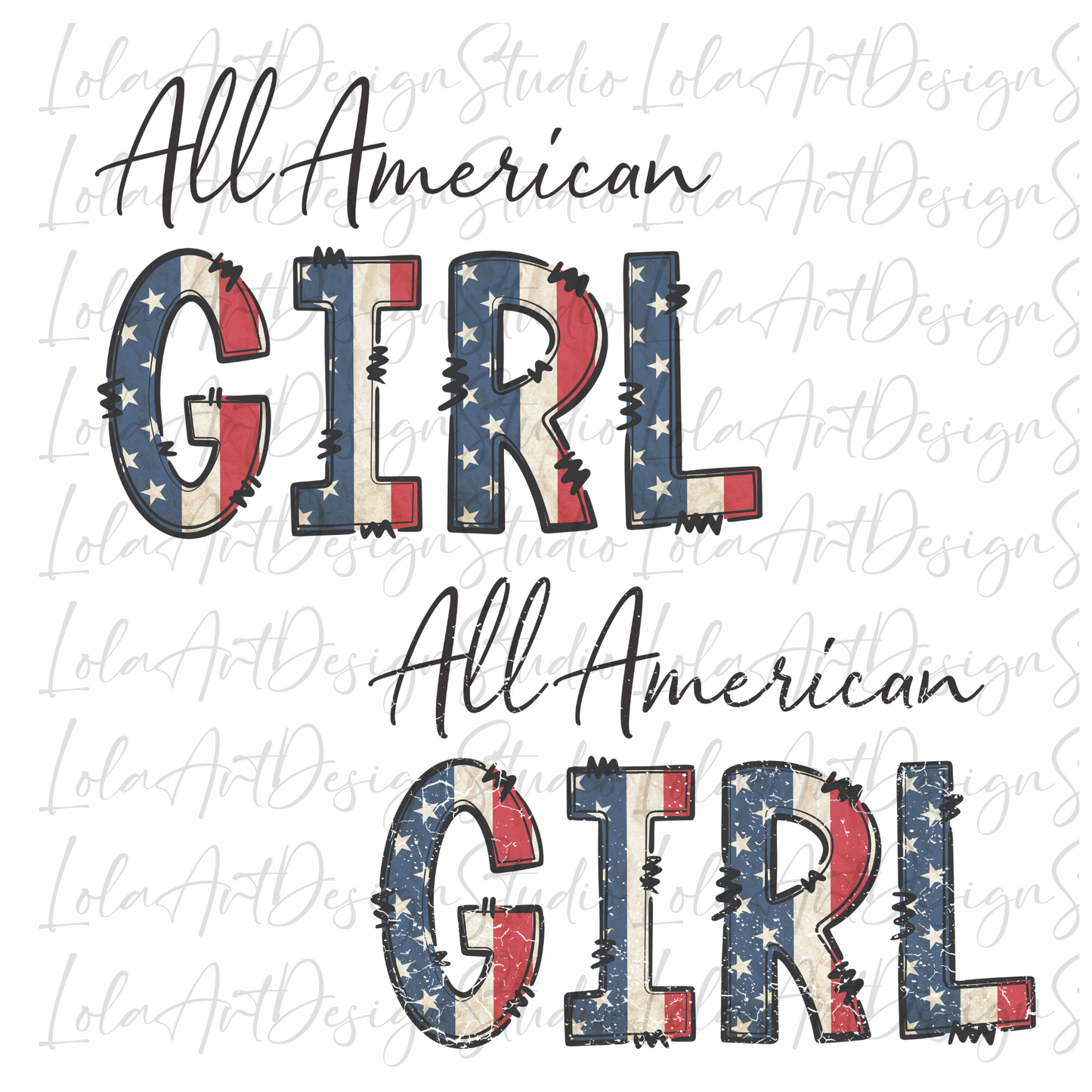 All American Girl PNG Sublimation Design, Retro Patriotic Girl TShirt Design Instant Download