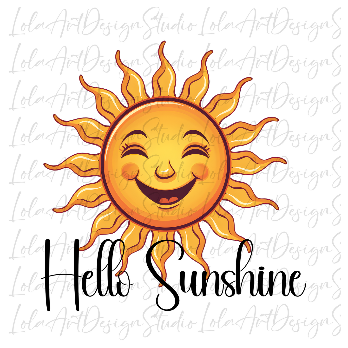 Hello Sunshine PNG sublimation Design, Cute Funny Smiling Sun Png, Fun Happy Summer Design For T shirts, Digital Download