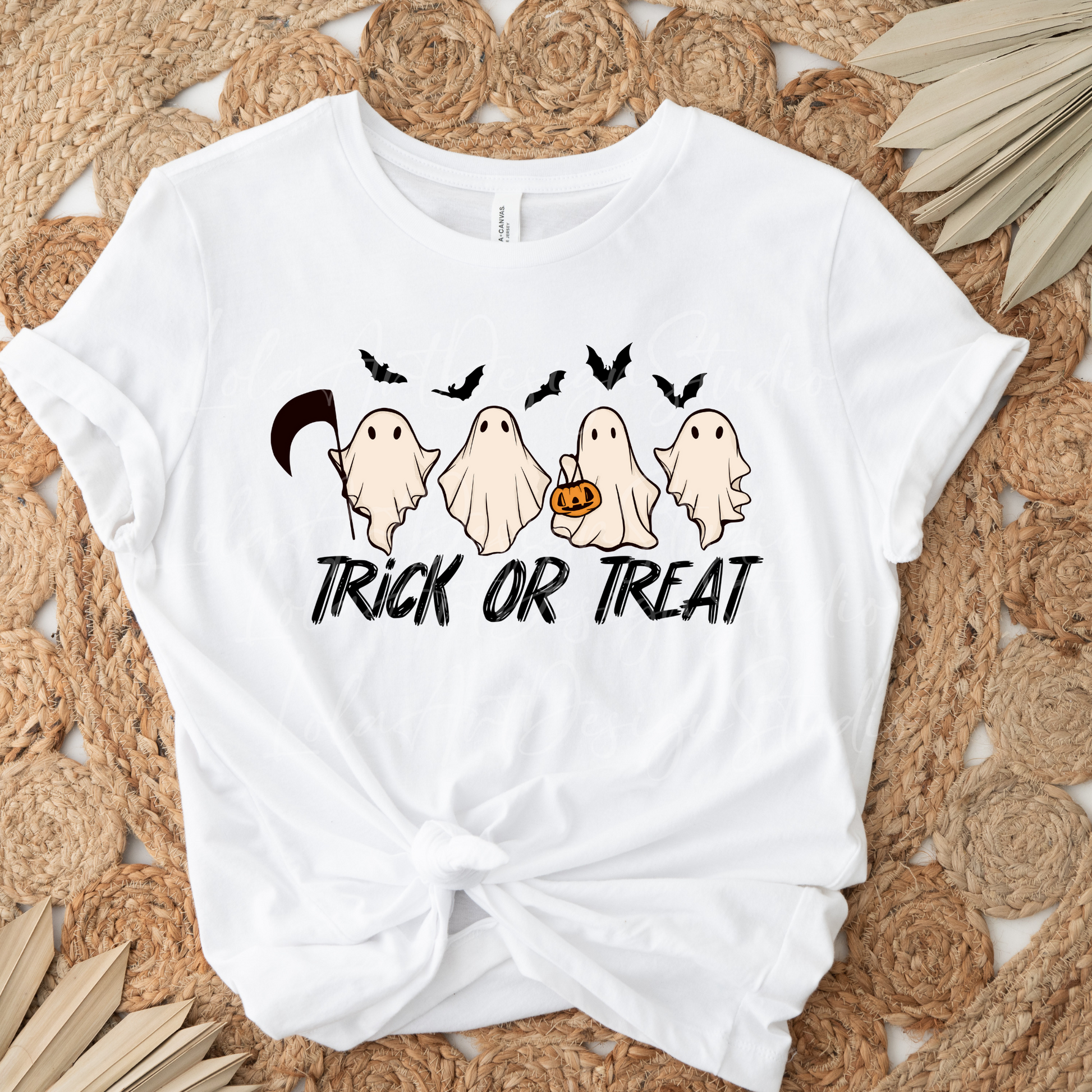 Trick Or Treat Png Sublimation Design, Funny Halloween Spooky Ghosts Sublimation Png, Instant Download