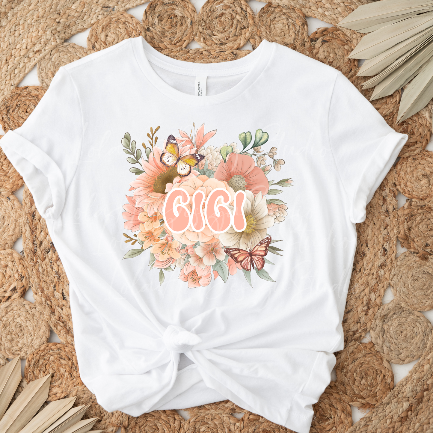 Floral GiGi PNG Sublimation, Floral bouquet Grandma sublimation png, digital download