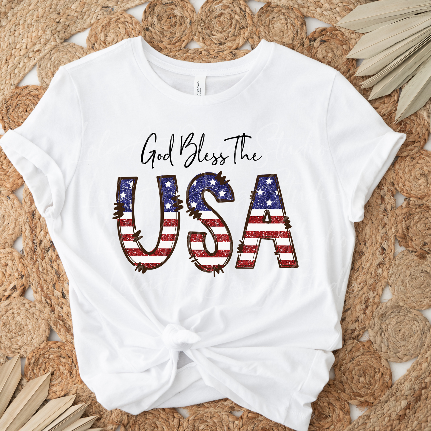 God Bless The USA PNG Sublimation, Patriotic USA Flag Shirt Design Png