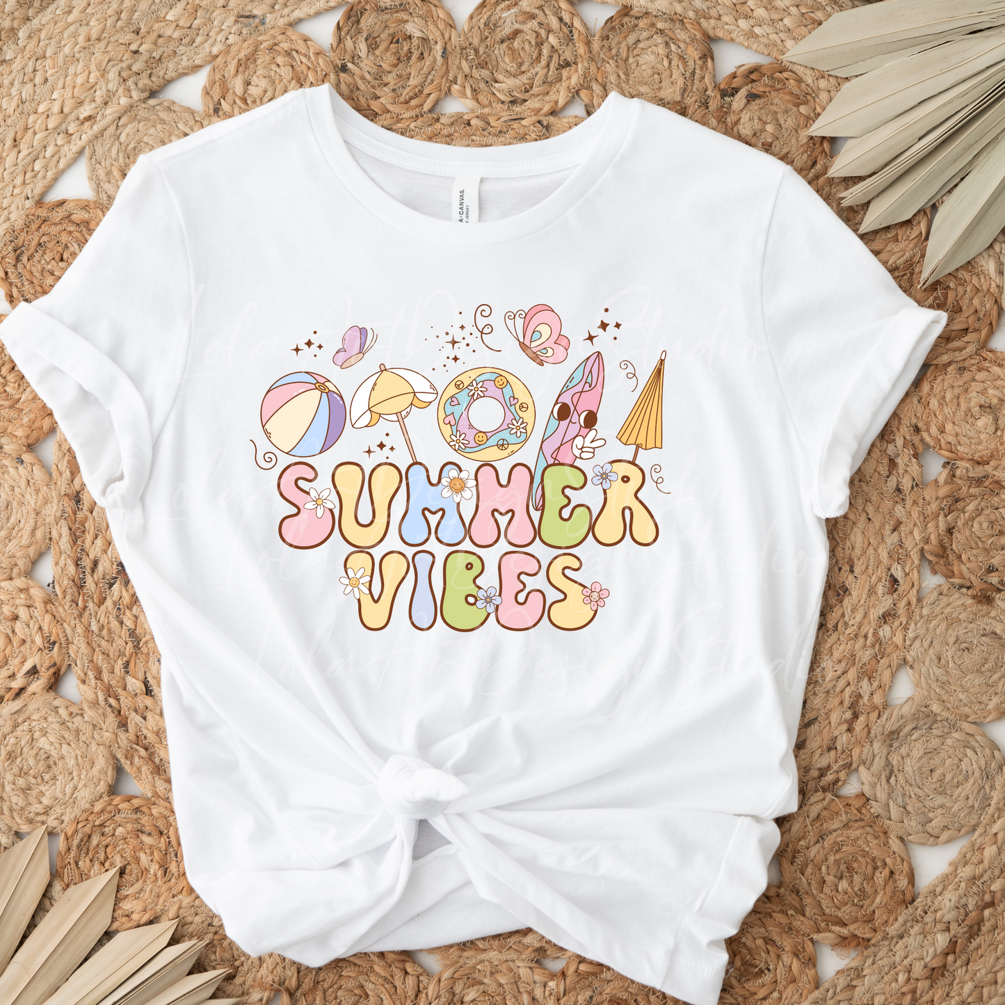 Summer Vibes PNG file for sublimation, Retro Groovy Pastel Summer Sublimation Png Download