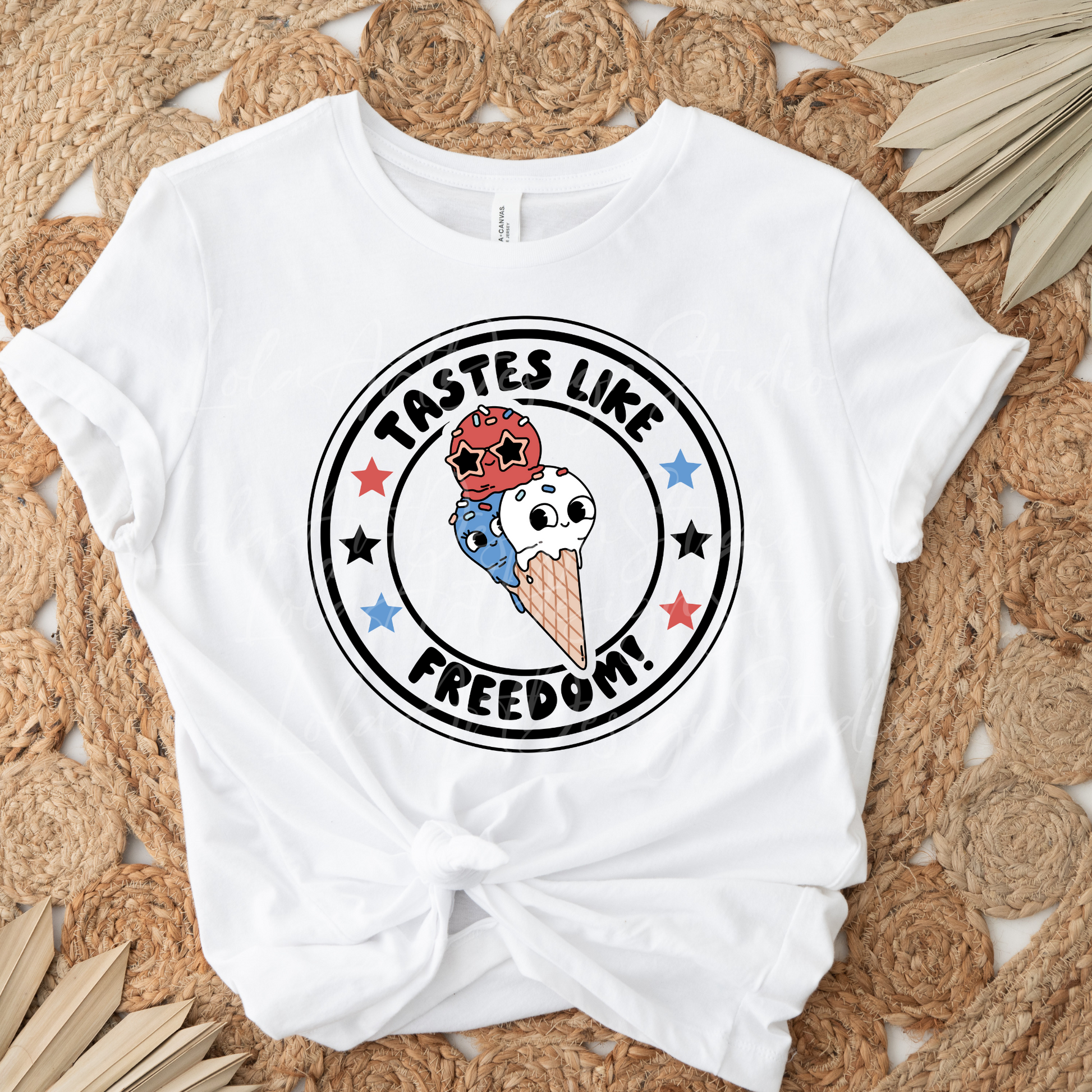 Tastes Like Freedom PNG Design, 4th Of July PNG Sublimation, Patriotic Ice Cream USA Shirt Design Png