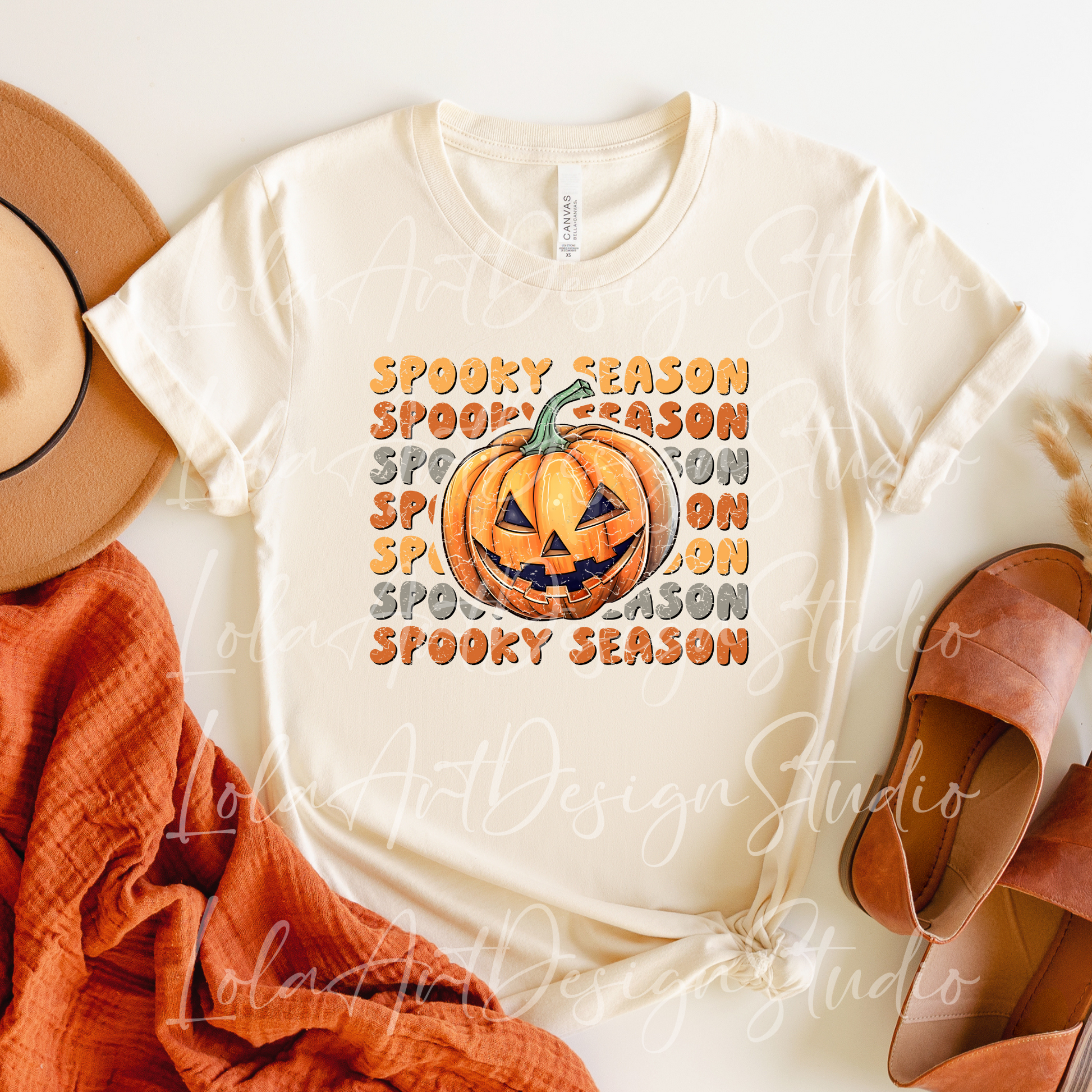 Spooky Season Pumpkin Png, Funny Halloween Sublimation Design, Distressed Grunge Silly Halloween Png, 2 Files, Instant Download