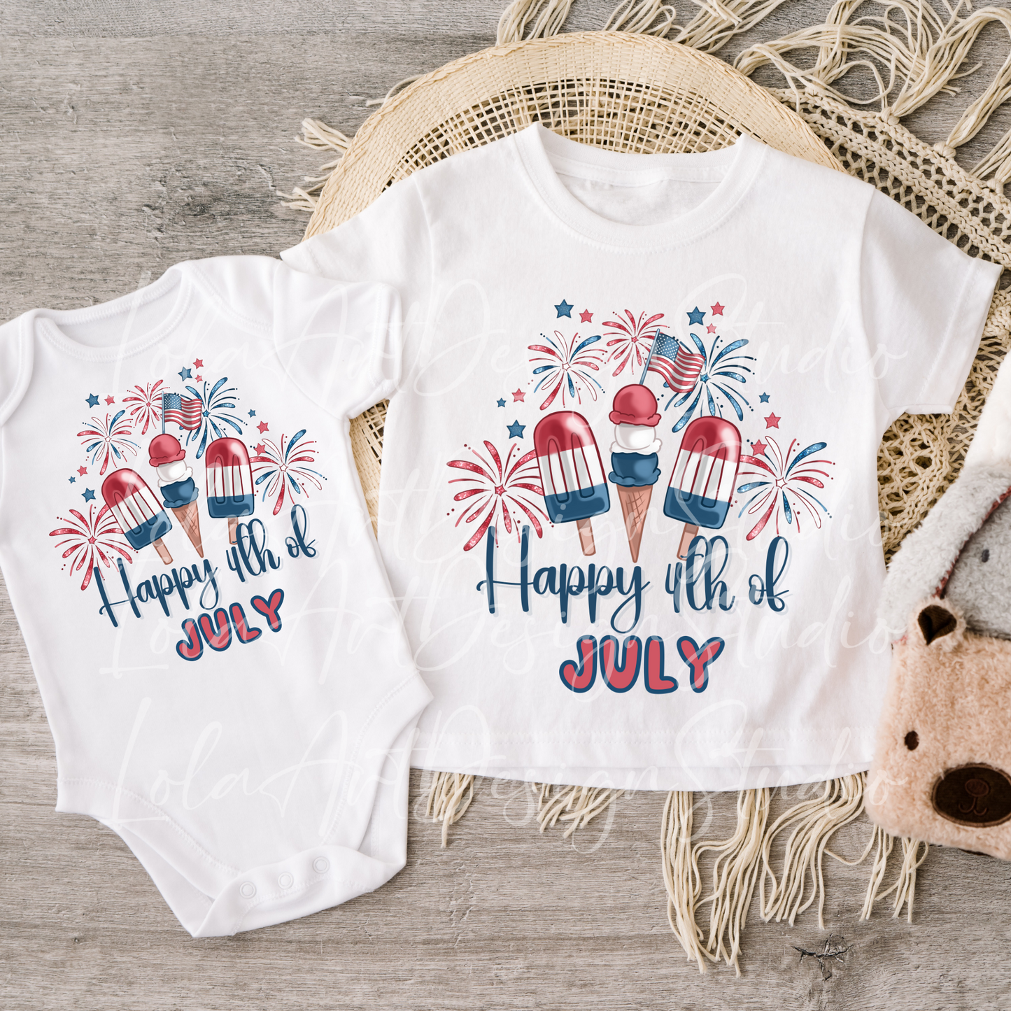 Happy 4th Of July PNG Sublimation, Patriotic Popsicles USA Shirt Design Png