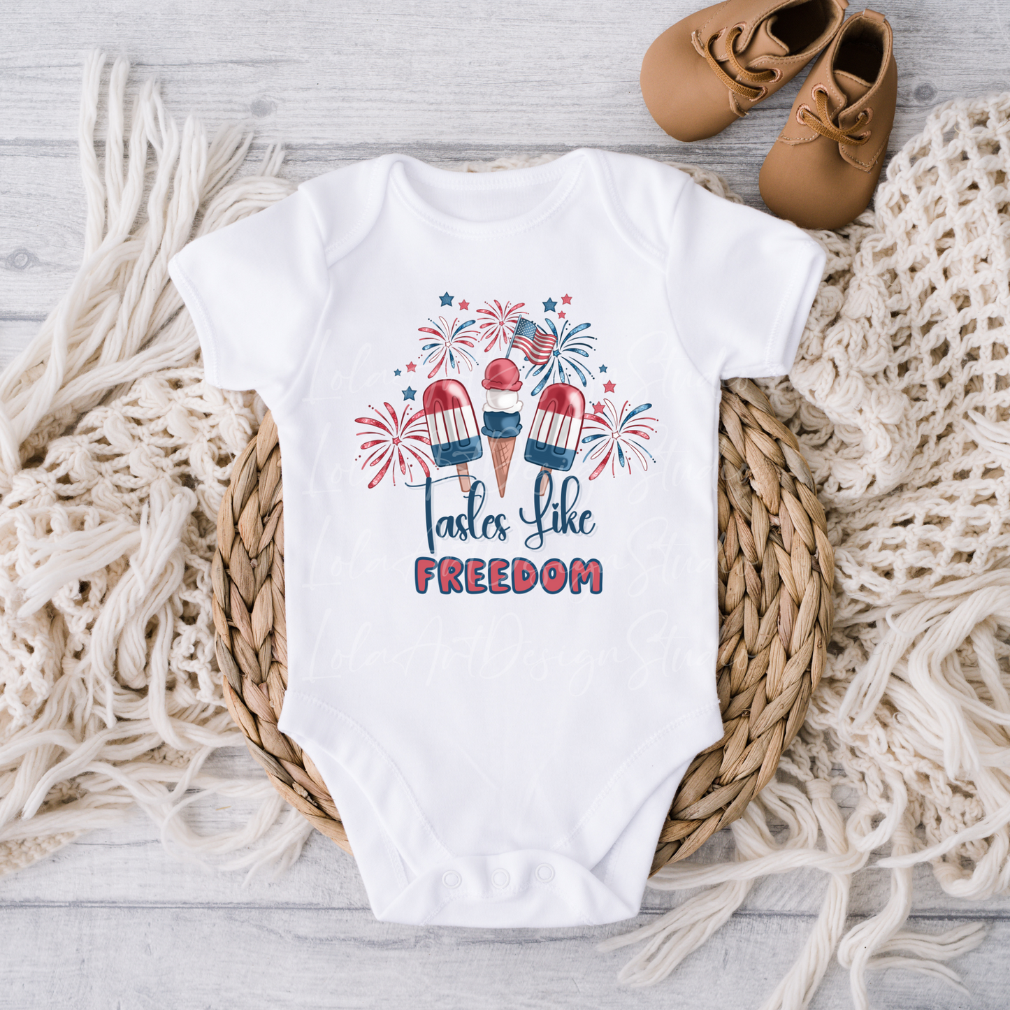 Tastes Like Freedom Popsicle USA PNG Sublimation, Patriotic USA Shirt Design Png