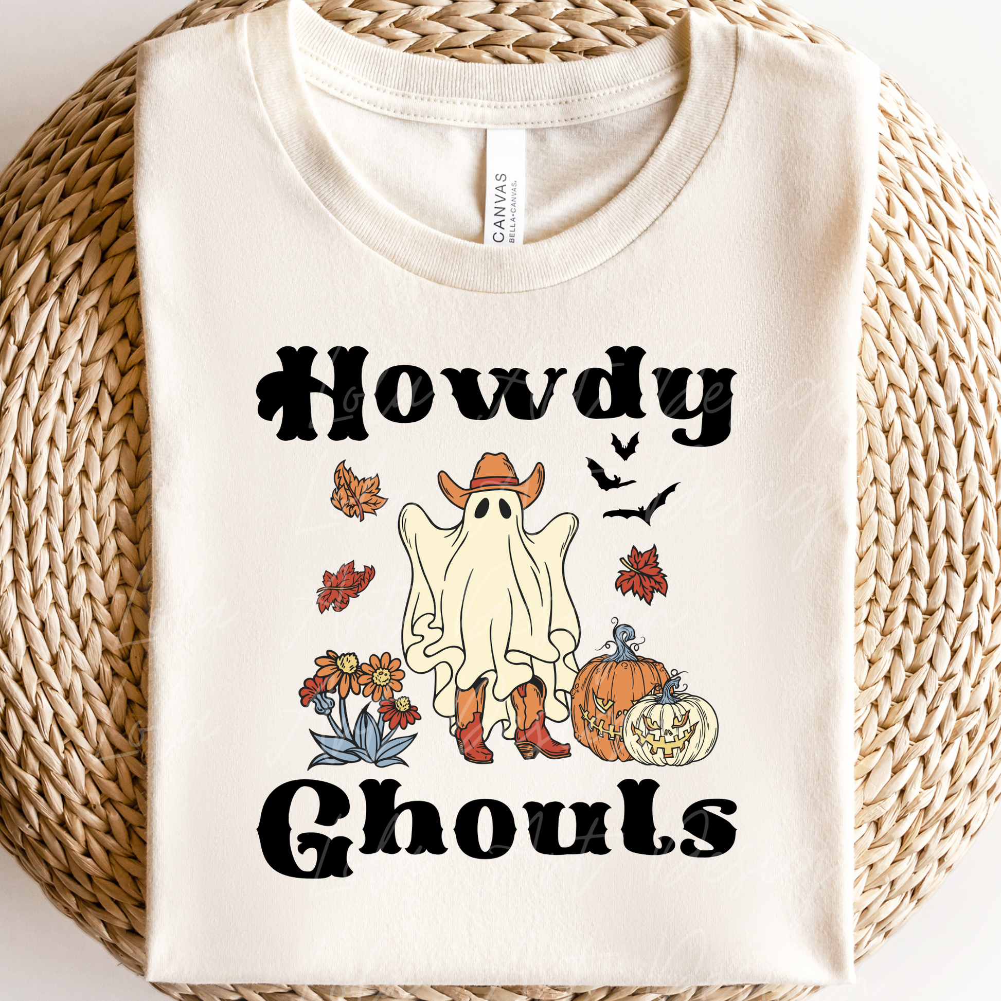 Howdy Ghouls Western Png Sublimation Design, Funny Sarcastic Halloween Ghost, Distressed Fall Design FIle For Tshirs, Instant Download