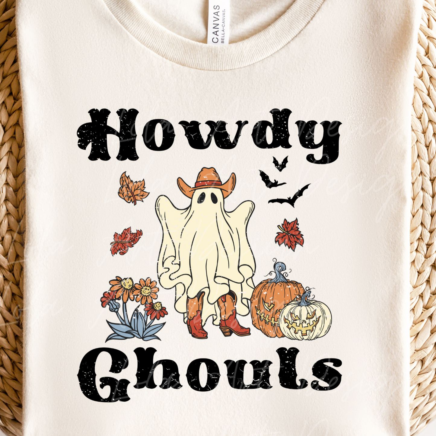 Howdy Ghouls Western Png Sublimation Design, Funny Sarcastic Halloween Ghost, Distressed Fall Design FIle For Tshirs, Instant Download