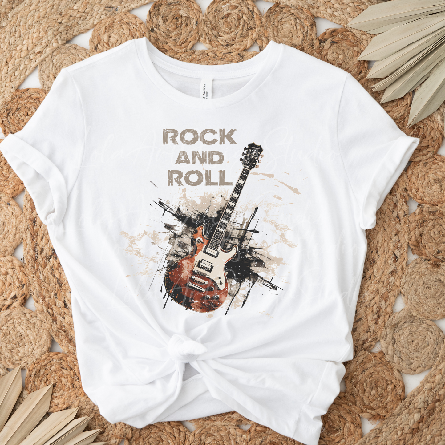 Rock And Roll Guitar PNG sublimation design download, Grunge Tshirt Design, Distressed Music Lover Electric Guitar Art, Digital Download