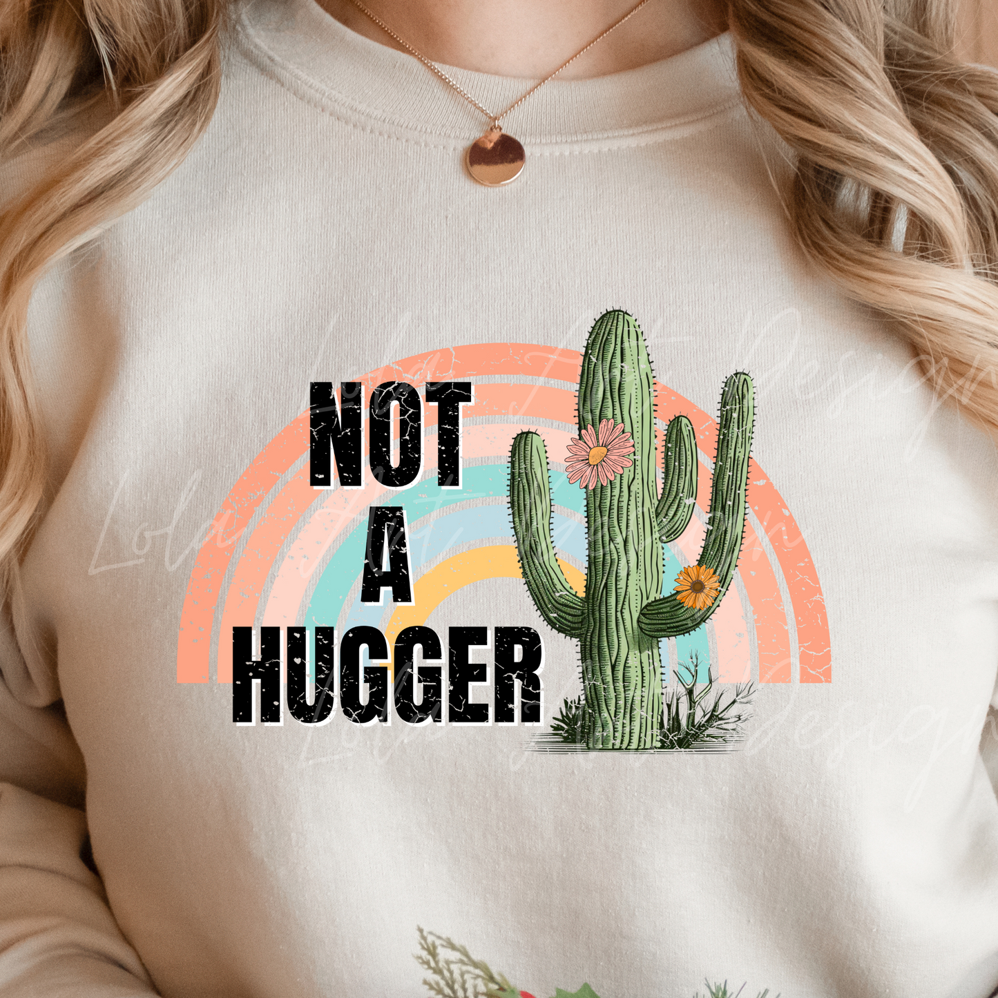 Not a Hugger Png Sublimation, Cactus Png Sublimate design download