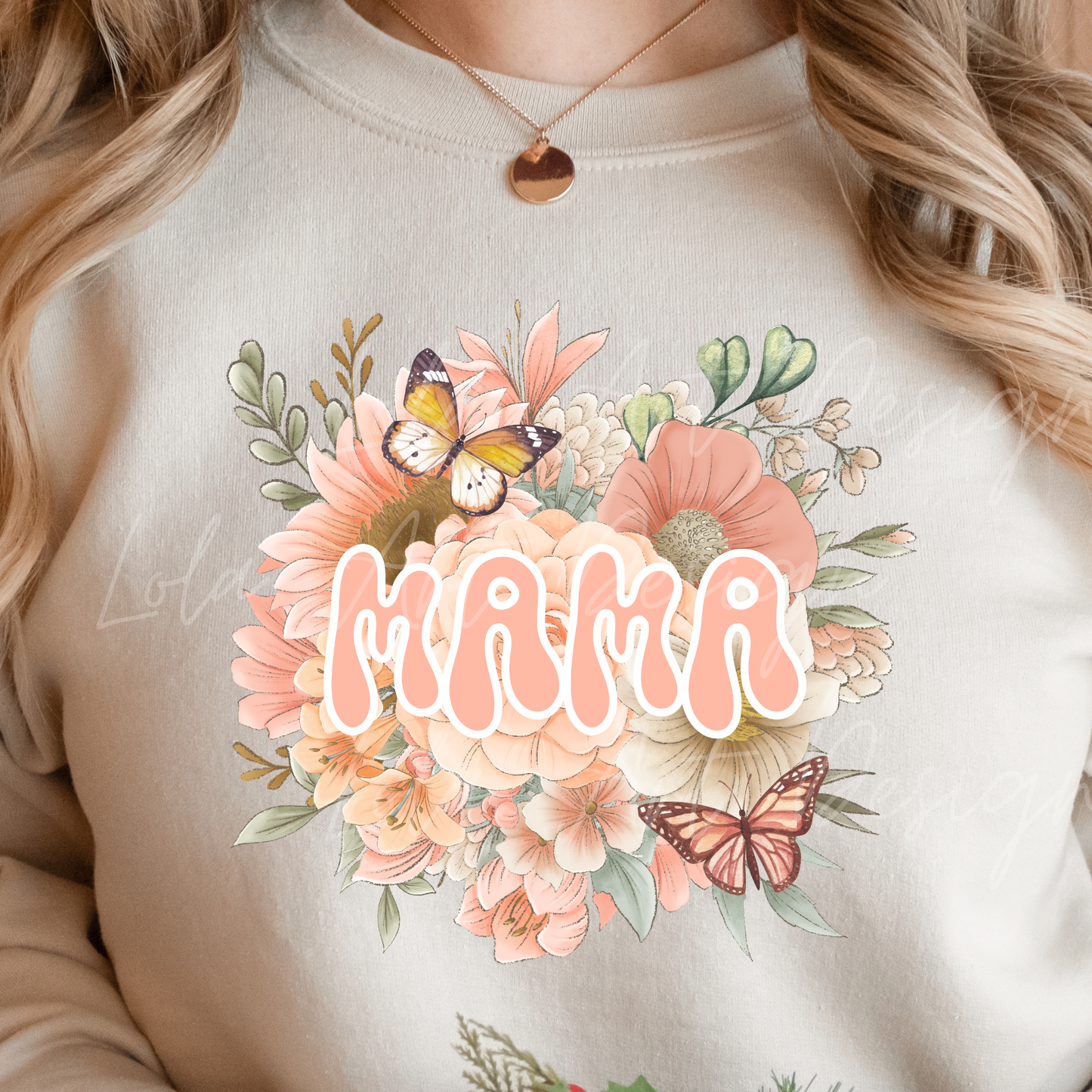 Floral Mama & Mini PNG Sublimation Design Download, Pink Mother Daughter Png