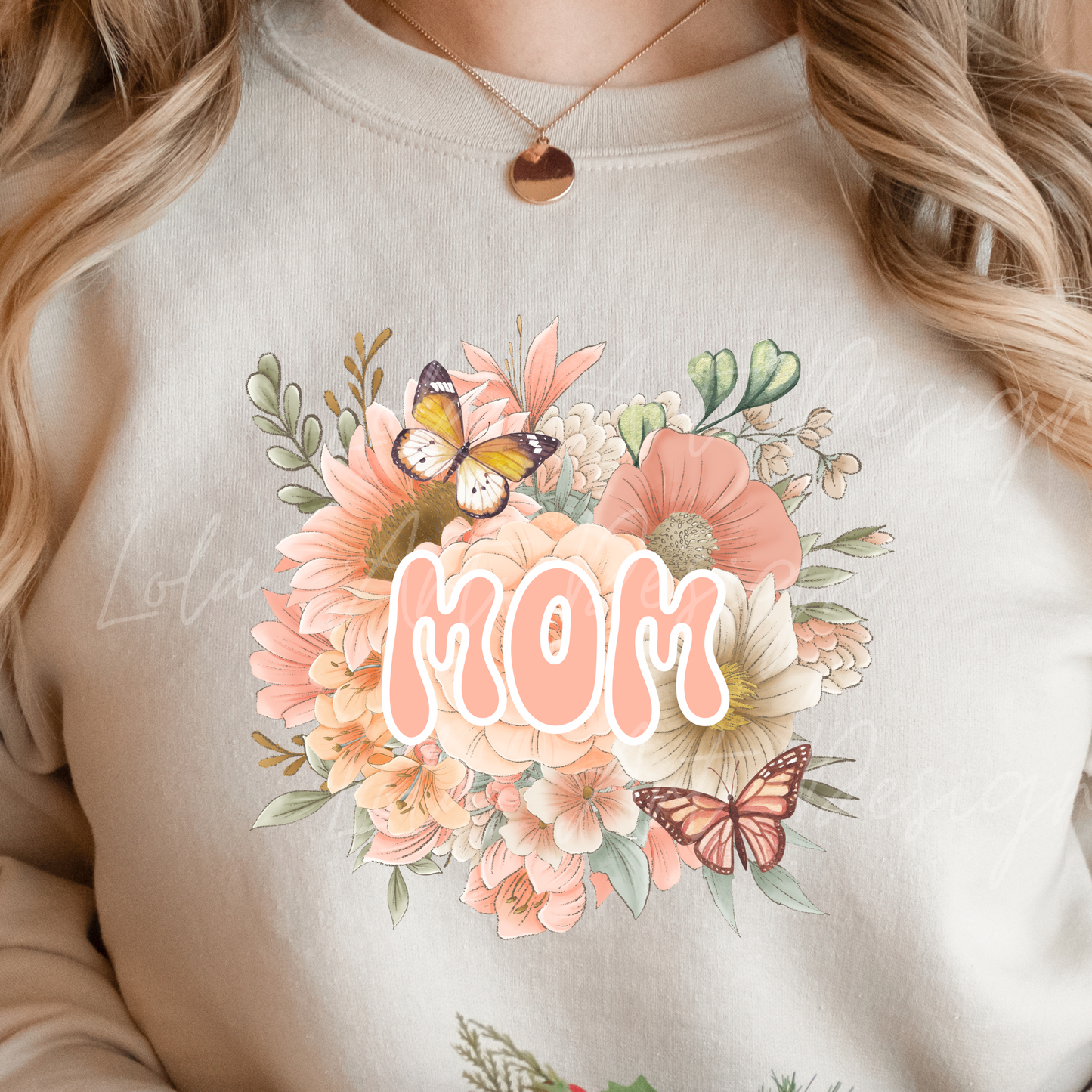 Pink Floral Mom Png For Sublimation