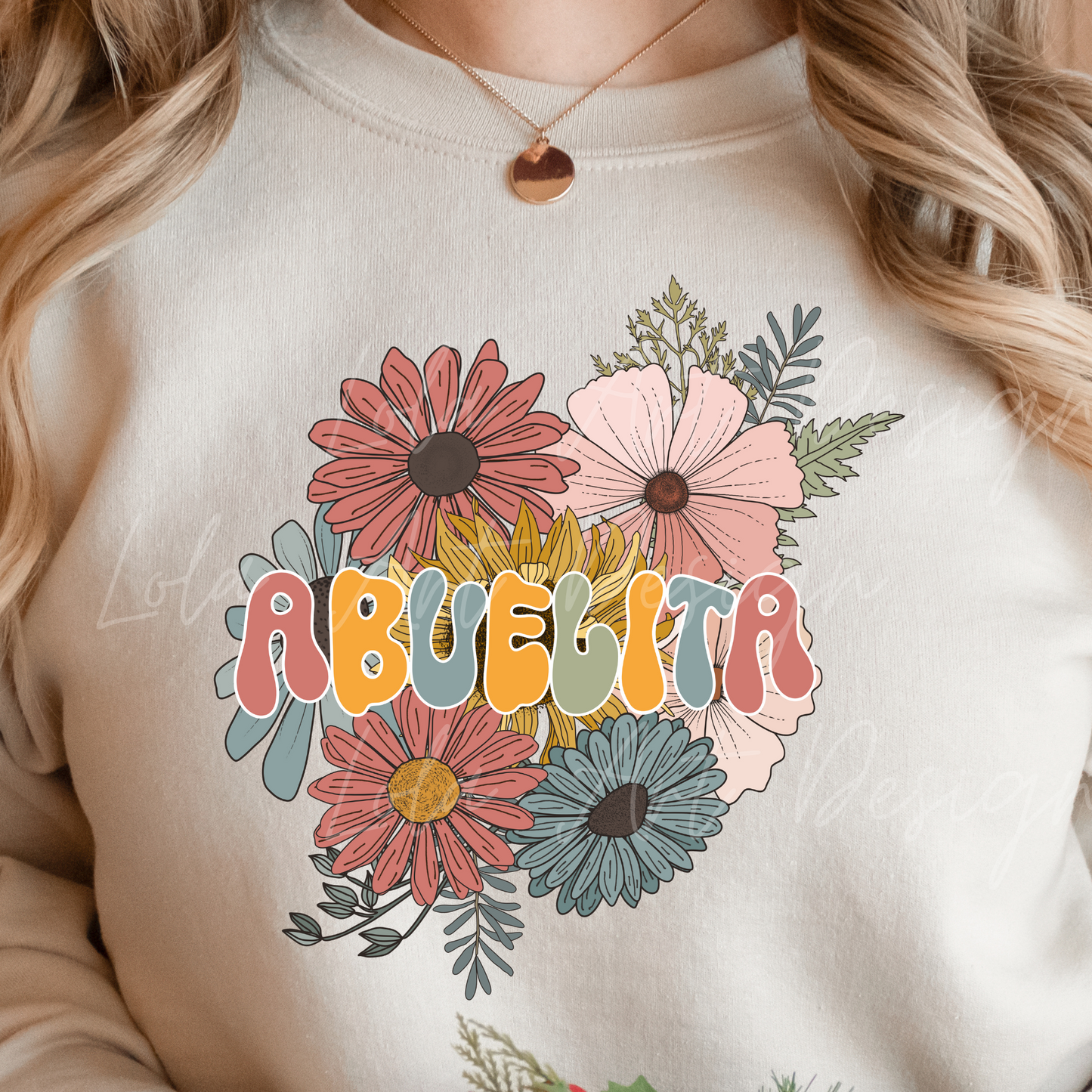 Floral Abuelita Png Design File For Sublimation