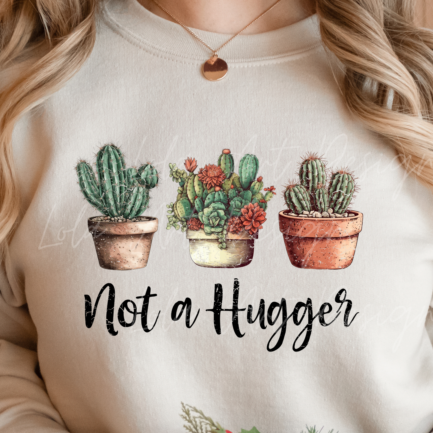 Not a Hugger Png Sublimation, Funny Cactus Png Sublimate design download