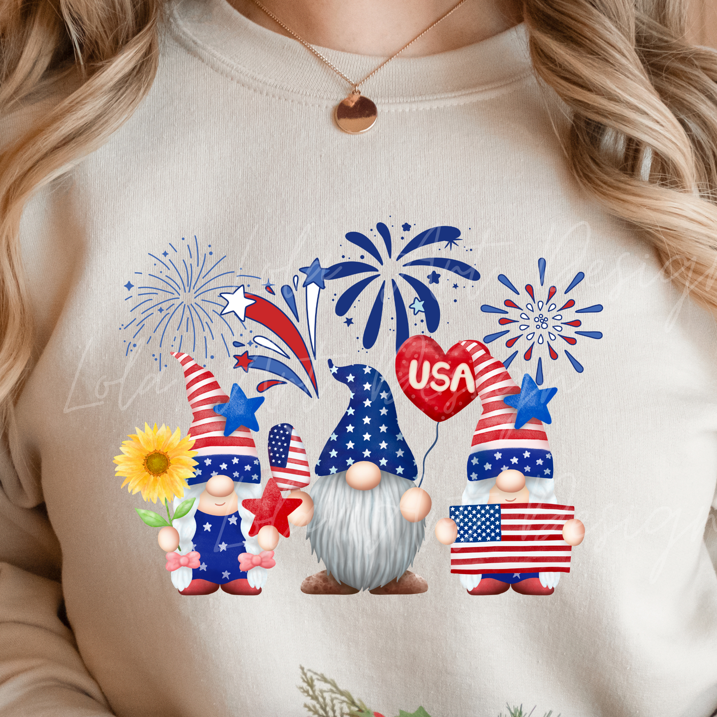 Patriotic 4th Of July PNG Gnomes Sublimation Design