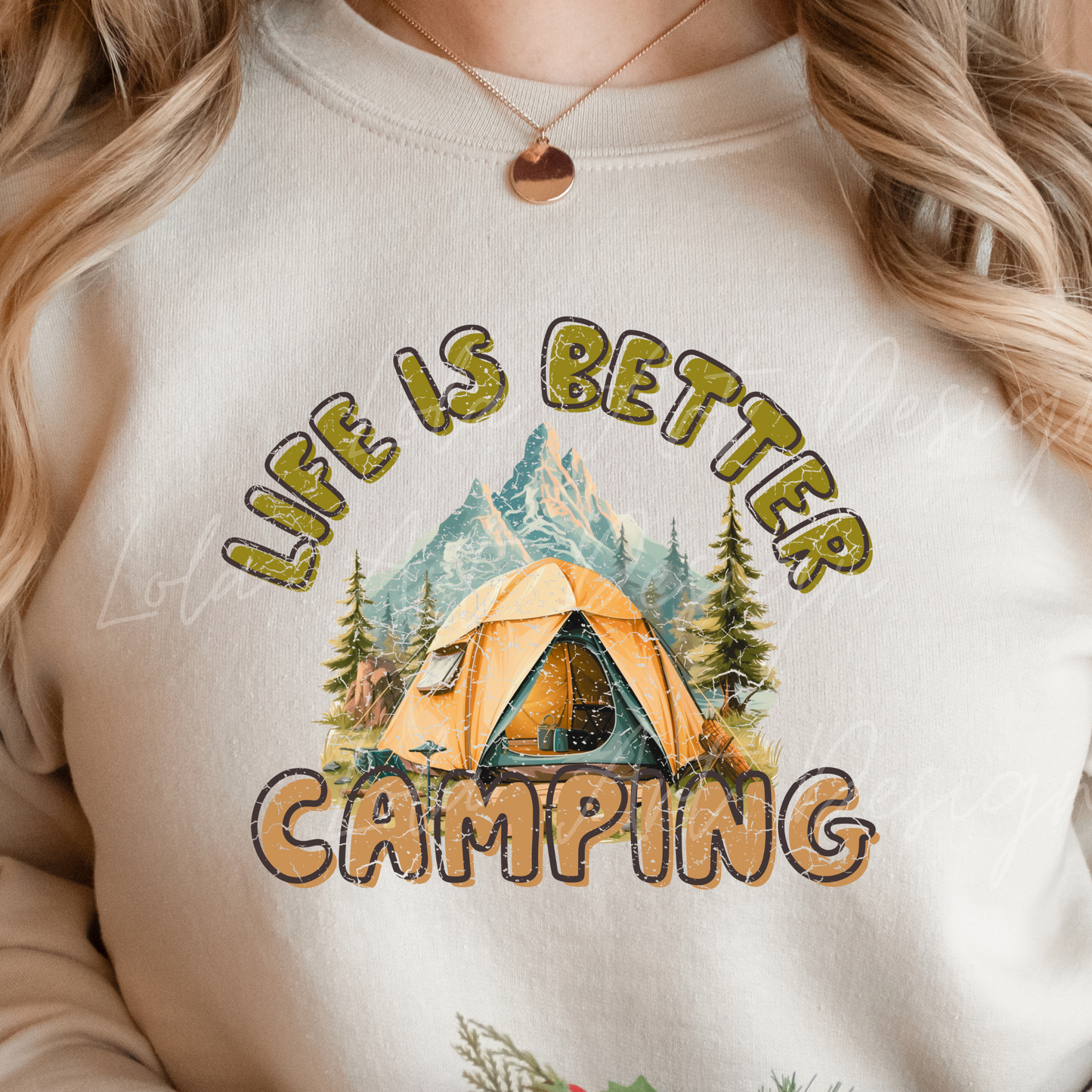 Camping PNG file for sublimation printing, Life is BetterCamping Sublimation design download