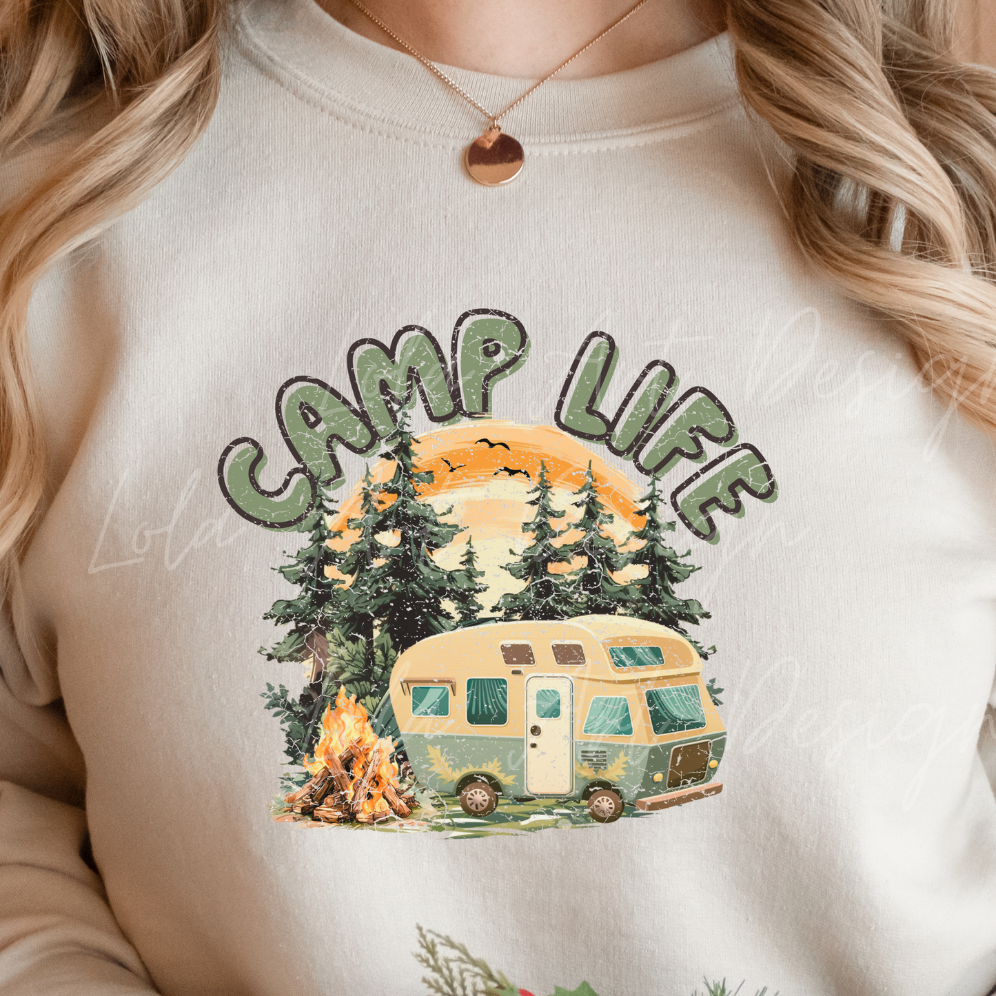 Camp Life PNG file for sublimation printing, Camping Sublimation design download