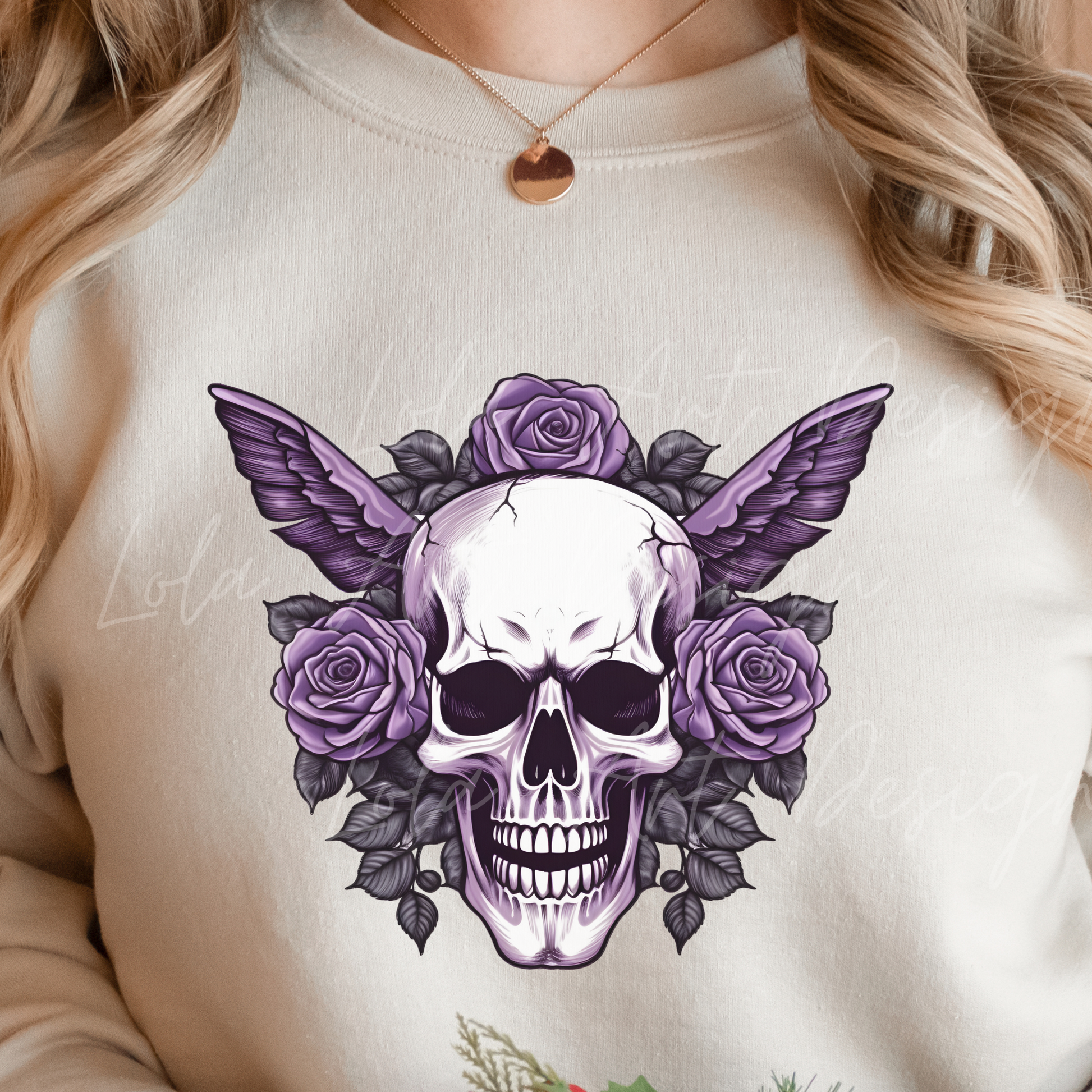 Purple Roses Skull PNG Sublimation Design, Skull With Roses PNG, Floral Skull Sublimation design download,Skull T-shirt design, Skull Png