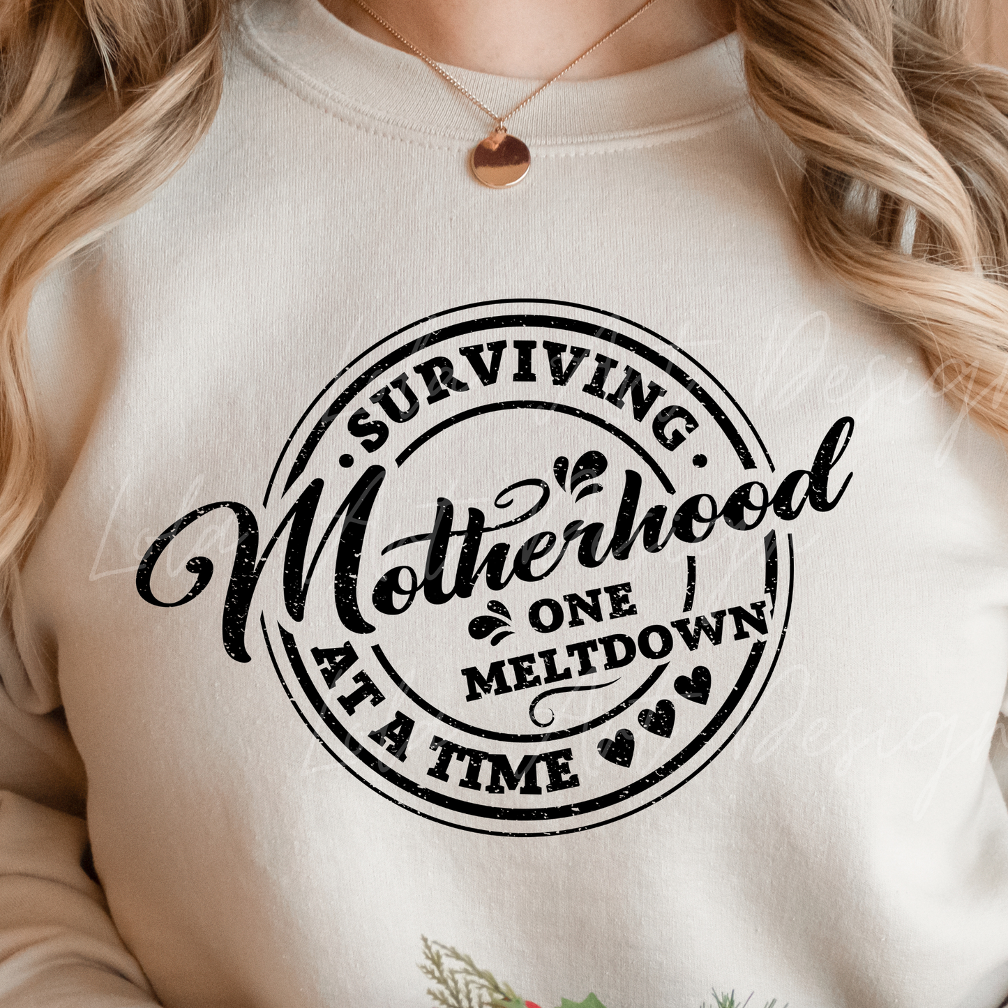 Funny Mother's Day Svg and Png Sublimation Design Image, Surviving Motherhood One Meltdown At A Time, Sarcastic Mom Svg & Png Files