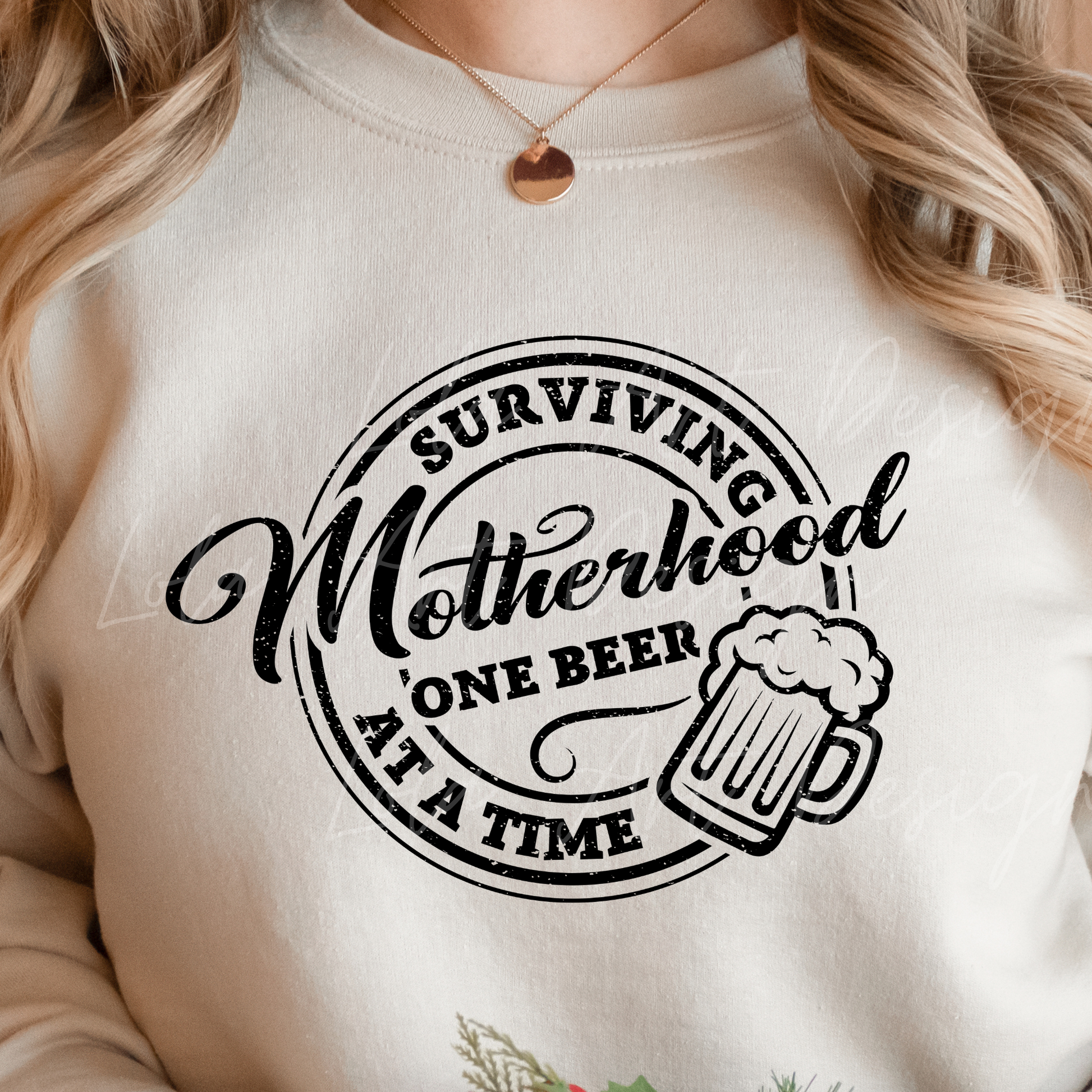 Funny Mother's Day Svg and Png Sublimation Design Image, Surviving Motherhood One Beer At A Time, Sarcastic Dad Svg & Png Files