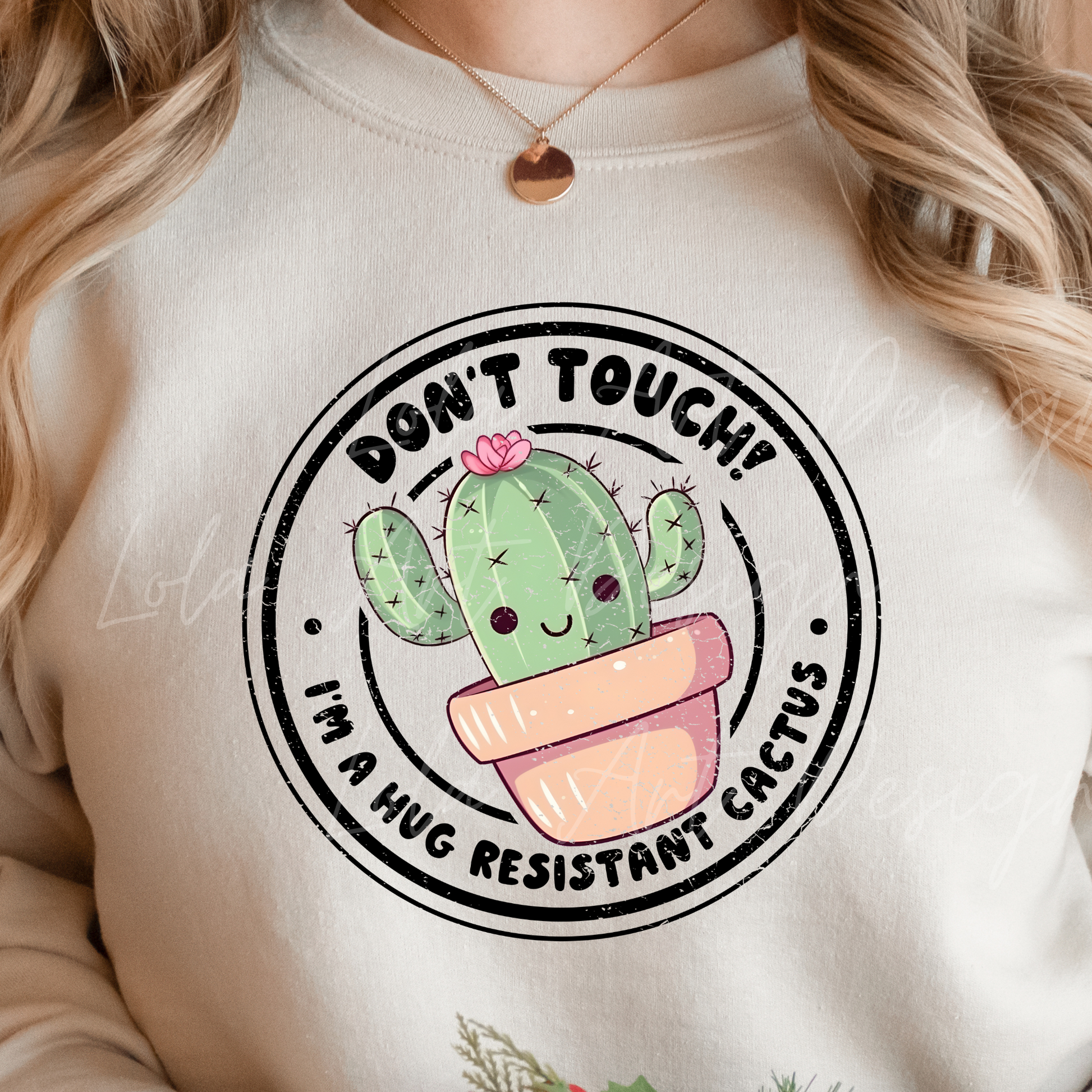 Funny Cactus Succulent Sublimation Design, Gardening Lover Png, Cacti Digital File for Sublimation, Don't Touch I'm Hug Resistant Cactus Png