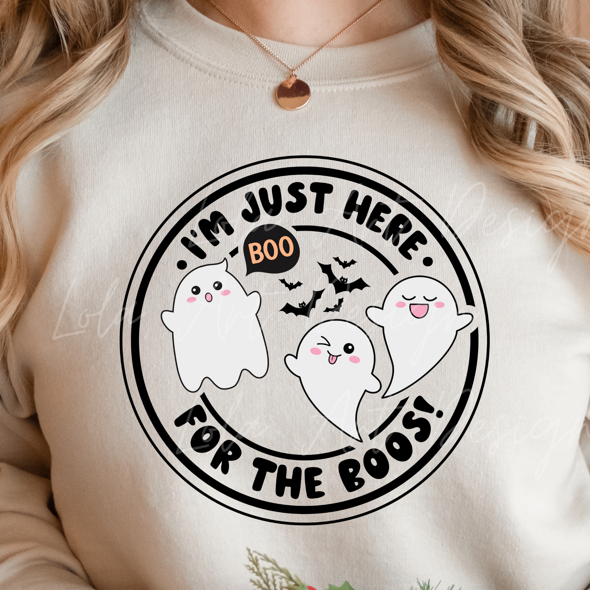 Funny Halloween Svg & Png, Sarcastic Halloween Ghosts Sublimation Design, I'm Just Here For The Boos SVG PNG Download