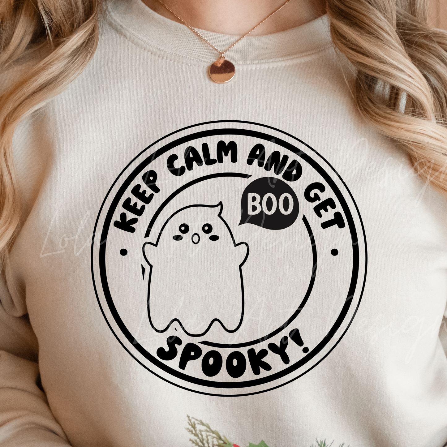 Funny Halloween Svg & Png, Sarcastic Halloween Ghosts Sublimation Design, Keep Calm And Get Spooky SVG PNG Download