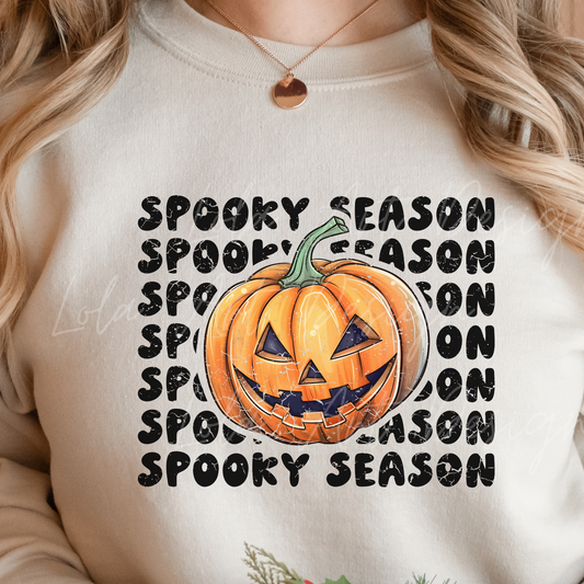 Spooky Season Halloween Pumpkin Png, Funny Halloween Sublimation Design, Distressed Grunge Silly Halloween Png, Instant Download