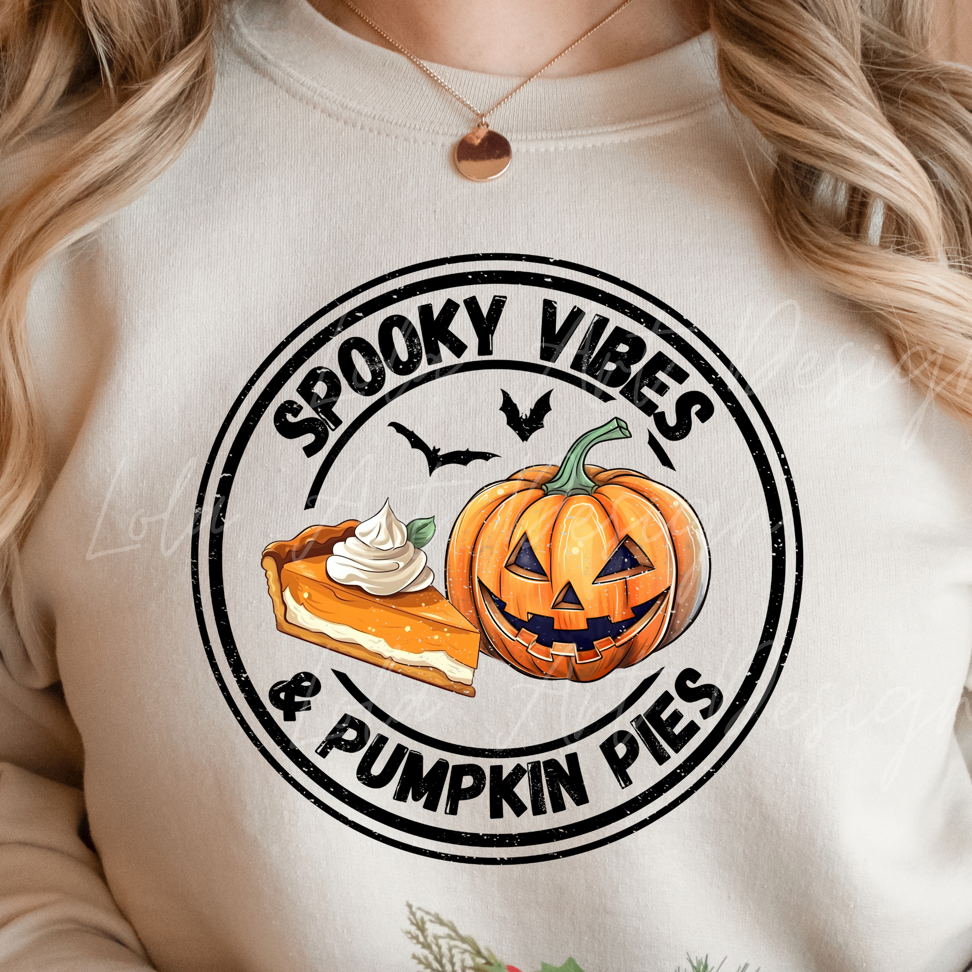 Spooky Vibes & Pumpkin Pies Png Sublimation Distressed Design, Funny Scary Sarcastic Quote, Pumpkin Pie Png, Instant Download Graphic File