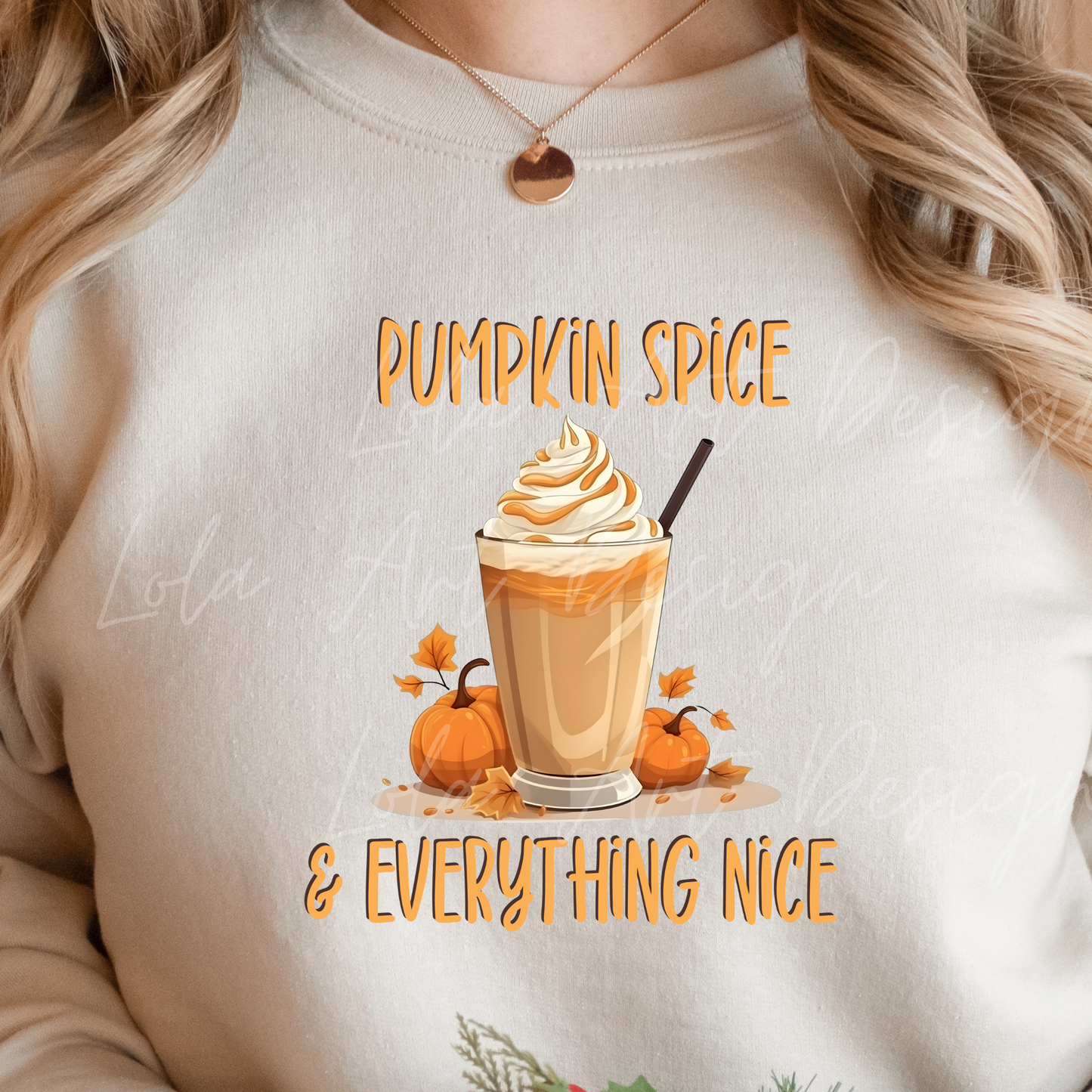 Pumpkin Spice & Everything Nice Png Sublimation Design, Funny Sarcastic Quote, Pumpkin Frappe Latte Png, Instant Download Graphic File