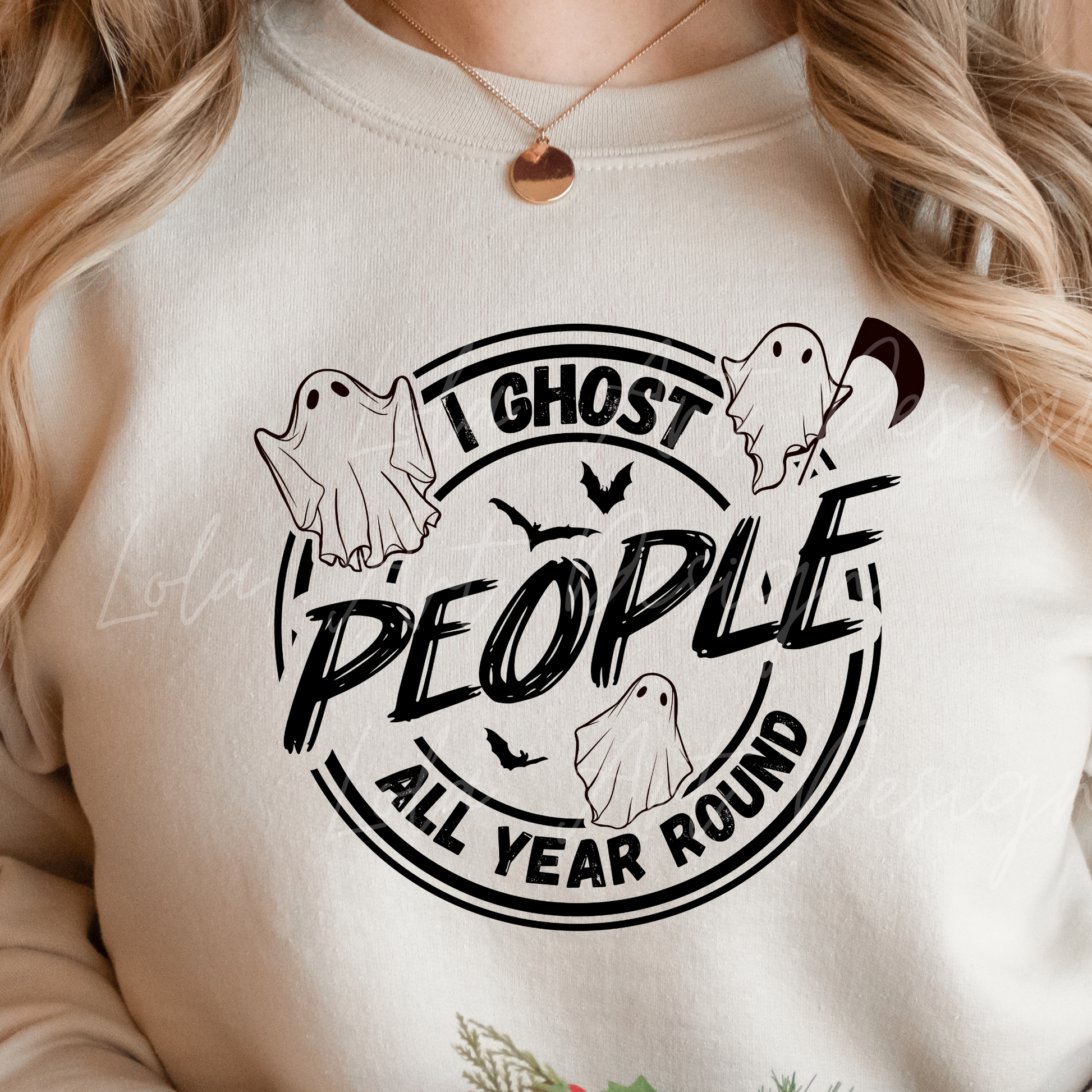 I Ghost People All Year Round Svg & Png Sublimation Design, Funny Sarcastic Halloween Ghosts Cricut / Silhouette cut File, Instant Download