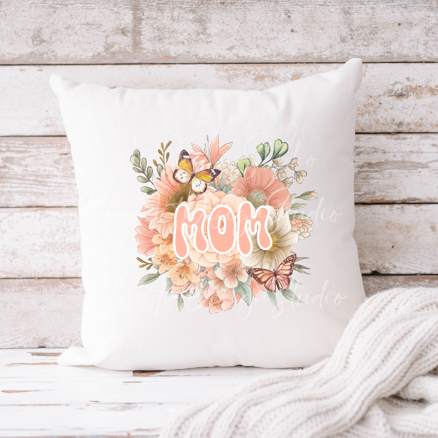 Pink Floral Mom Png For Sublimation