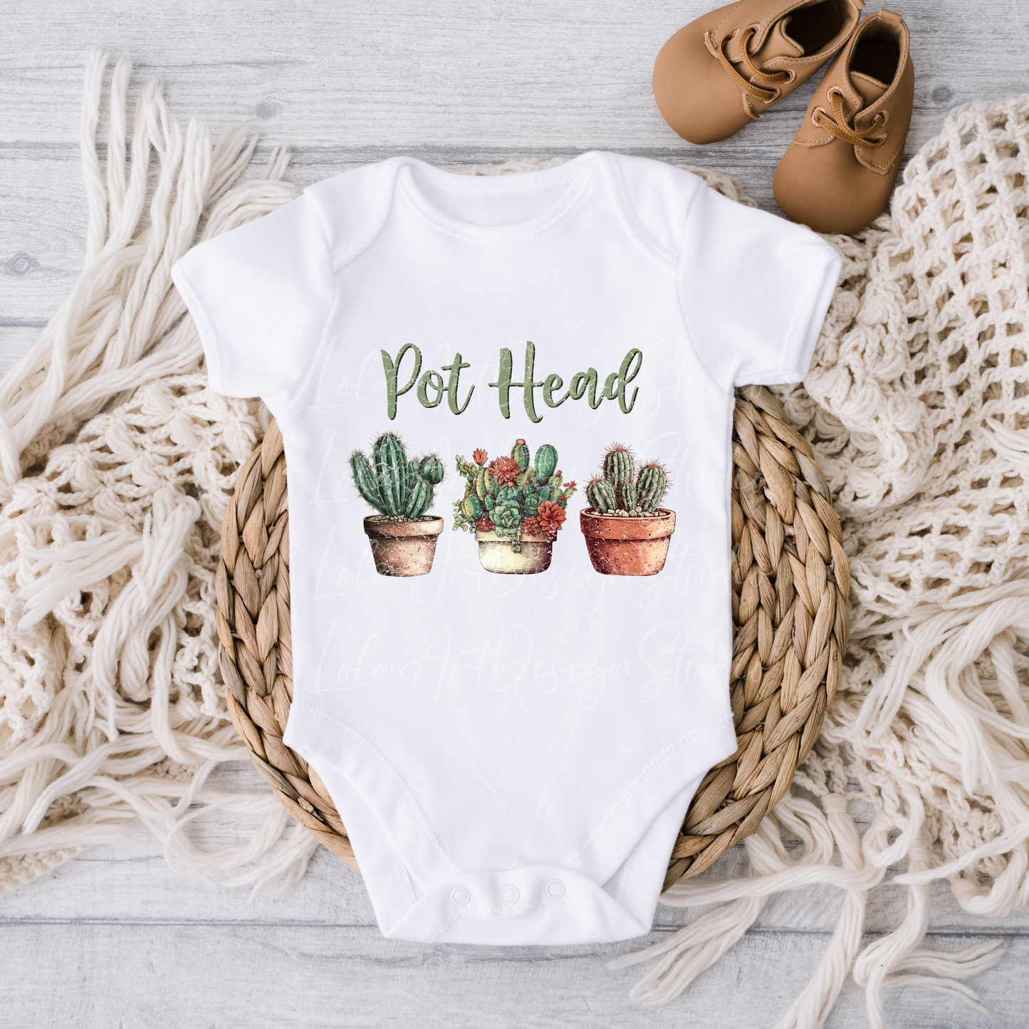 Pot head cactus PNG Sublimation Design For Tshirts