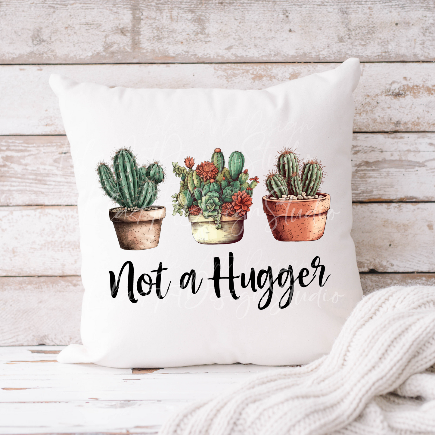 Not a Hugger Png Sublimation, Funny Cactus Png Sublimate design download