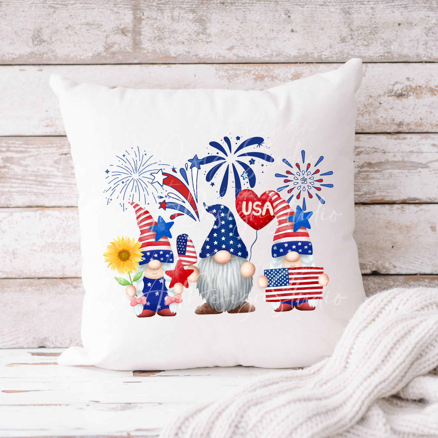 Patriotic 4th Of July PNG Gnomes Sublimation Design