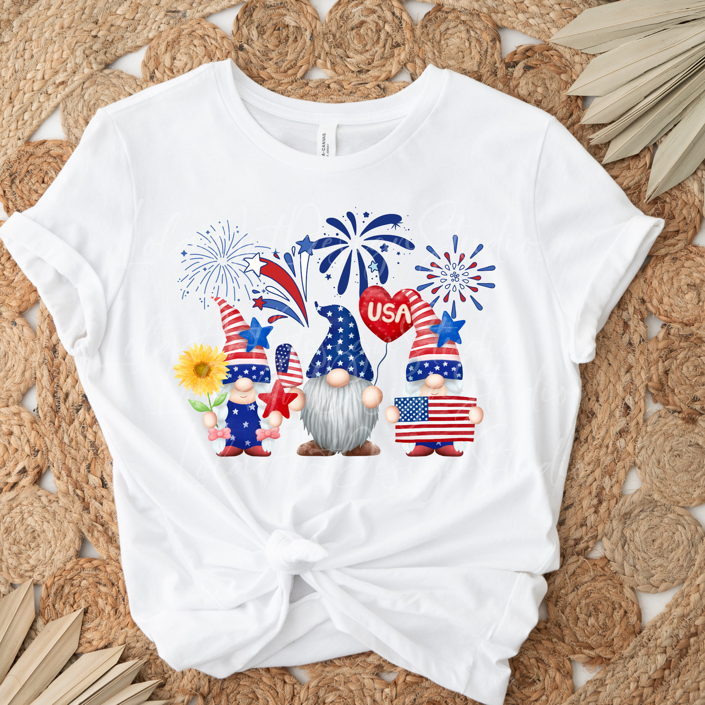 Patriotic 4th Of July PNG Gnomes Sublimation Design