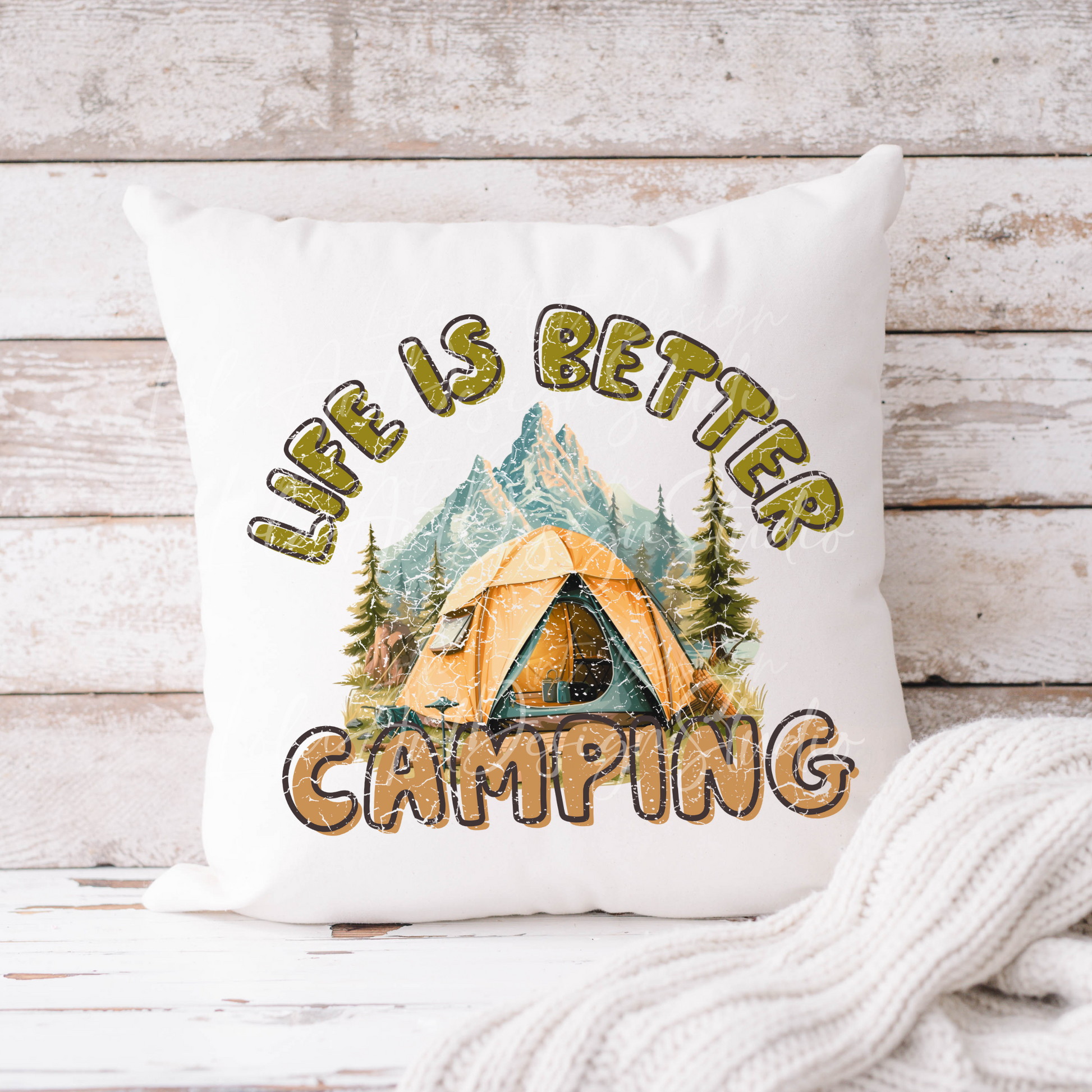 Camping PNG file for sublimation printing, Life is BetterCamping Sublimation design download