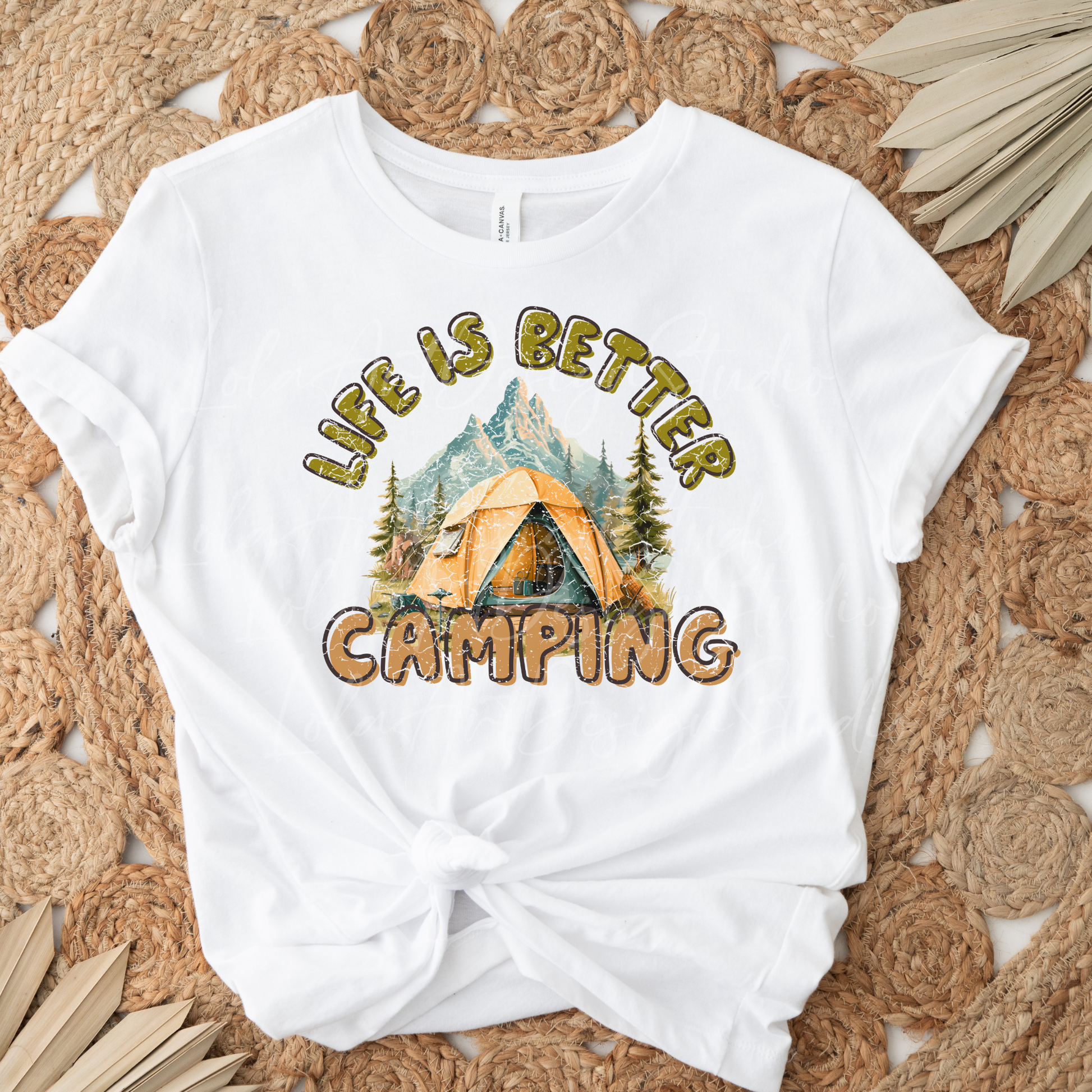 Camping PNG file for sublimation printing, Life is BetterCamping Sublimation design download