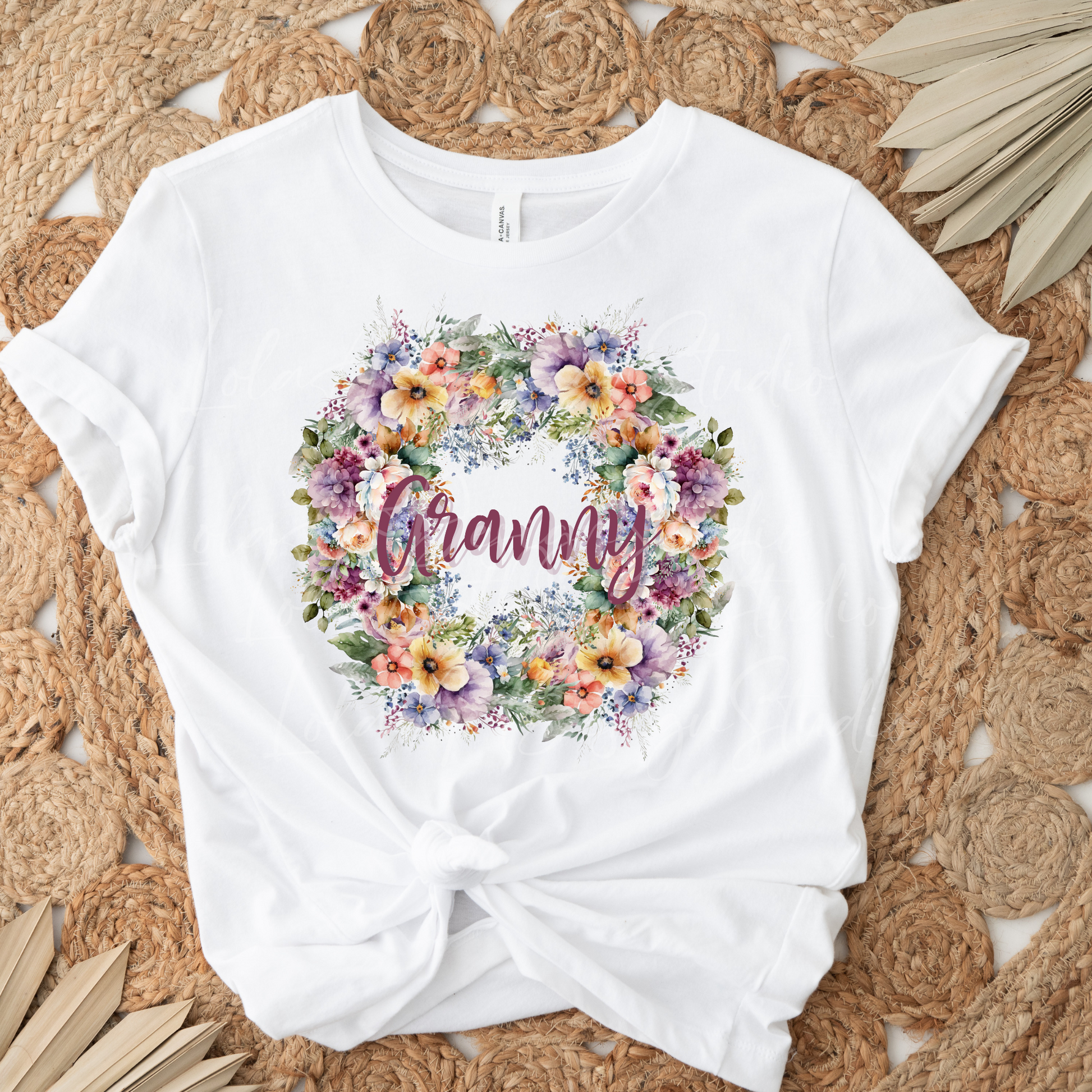 Floral Granny Wreath PNG Sublimation Design, Floral Granny Shirt Design Png , Spring Granny Flower png, Summer Grandma Png