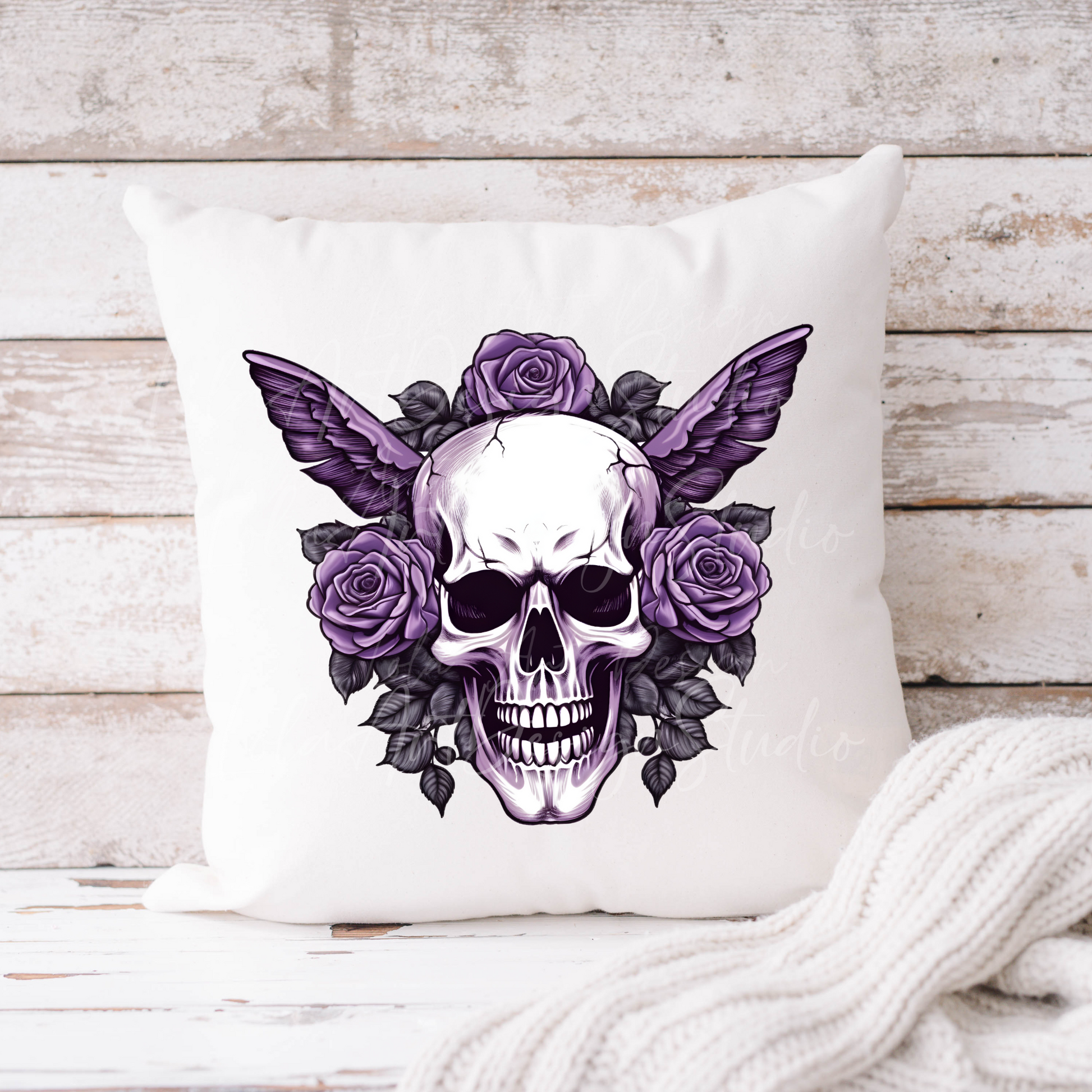 Purple Roses Skull PNG Sublimation Design, Skull With Roses PNG, Floral Skull Sublimation design download,Skull T-shirt design, Skull Png