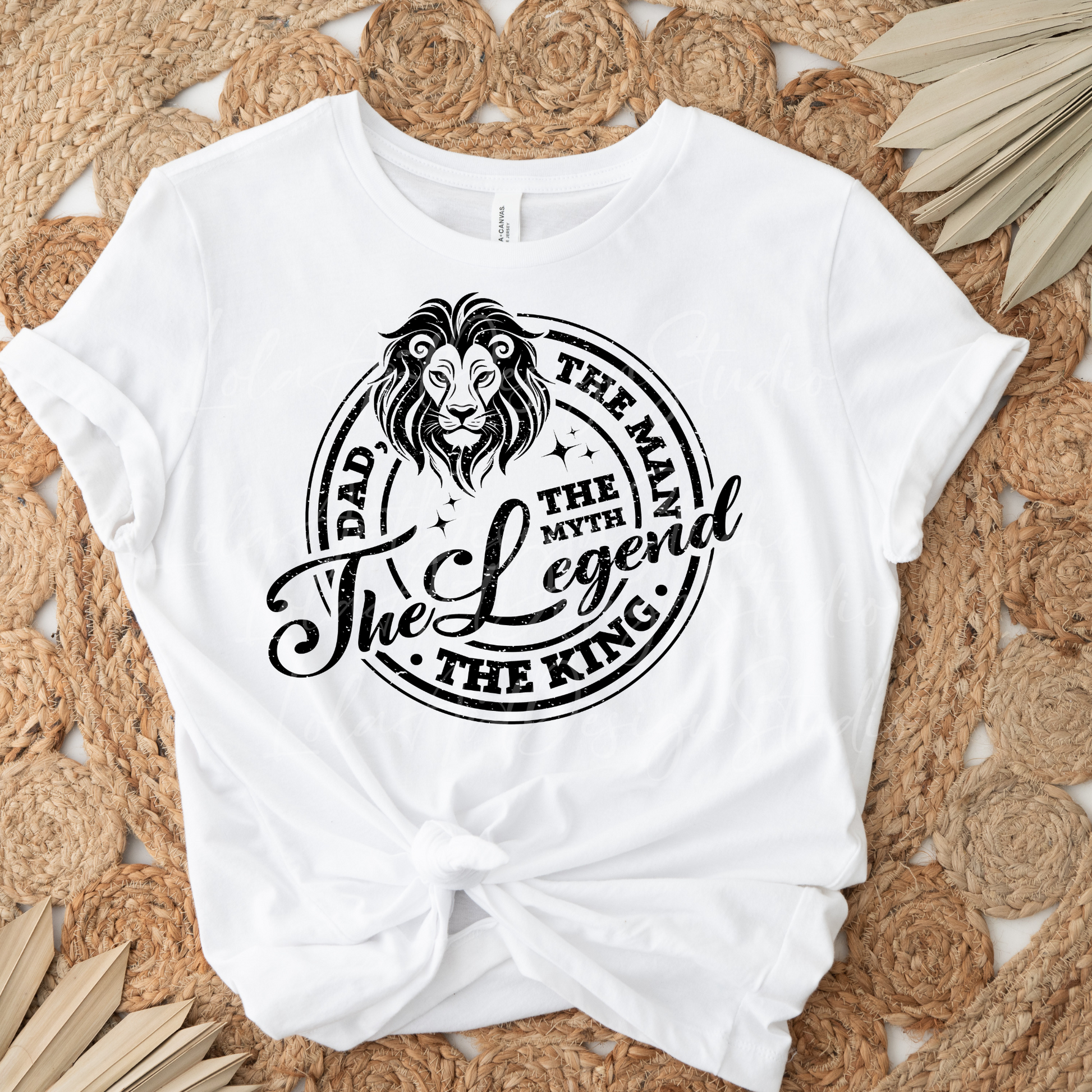 Father's Day Svg and Png Sublimation Design Image, Lion Dad The Man The Myth The Legend The King, Funny Sarcastic Dad Svg & Png Files