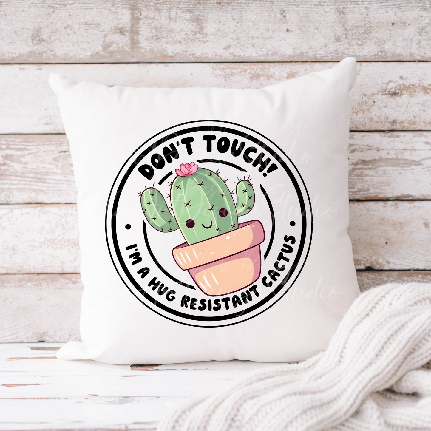 Funny Cactus Succulent Sublimation Design, Gardening Lover Png, Cacti Digital File for Sublimation, Don't Touch I'm Hug Resistant Cactus Png