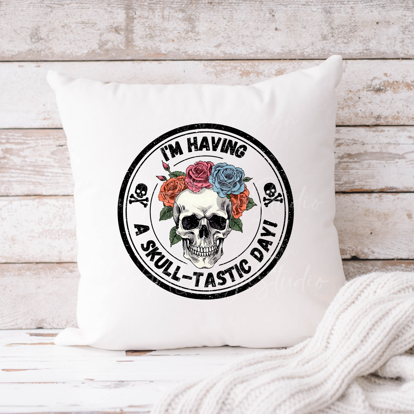 Funny Skull PNG Sublimation Design, I'm having a skull-tastic day Png, Skull With Roses PNG, Floral Skull Sublimation design download