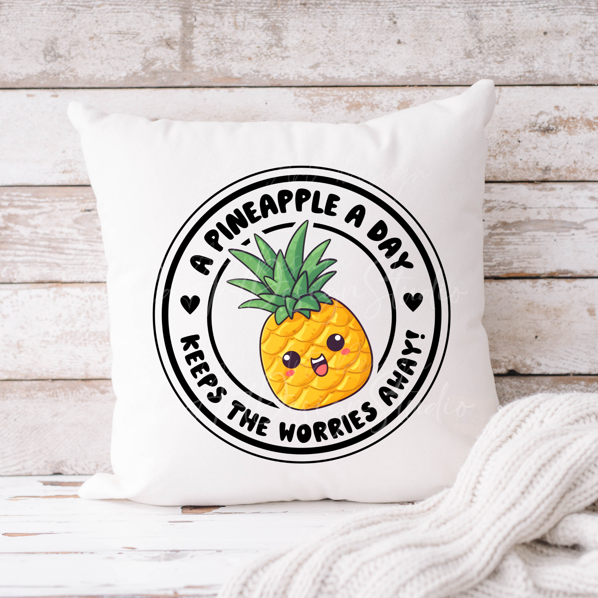 Funny Pineapple PNG file for sublimation and printing, Pineapple Png, A Pineapple A Day Keeps The Worries Away, Sarcastic Sublimation Design